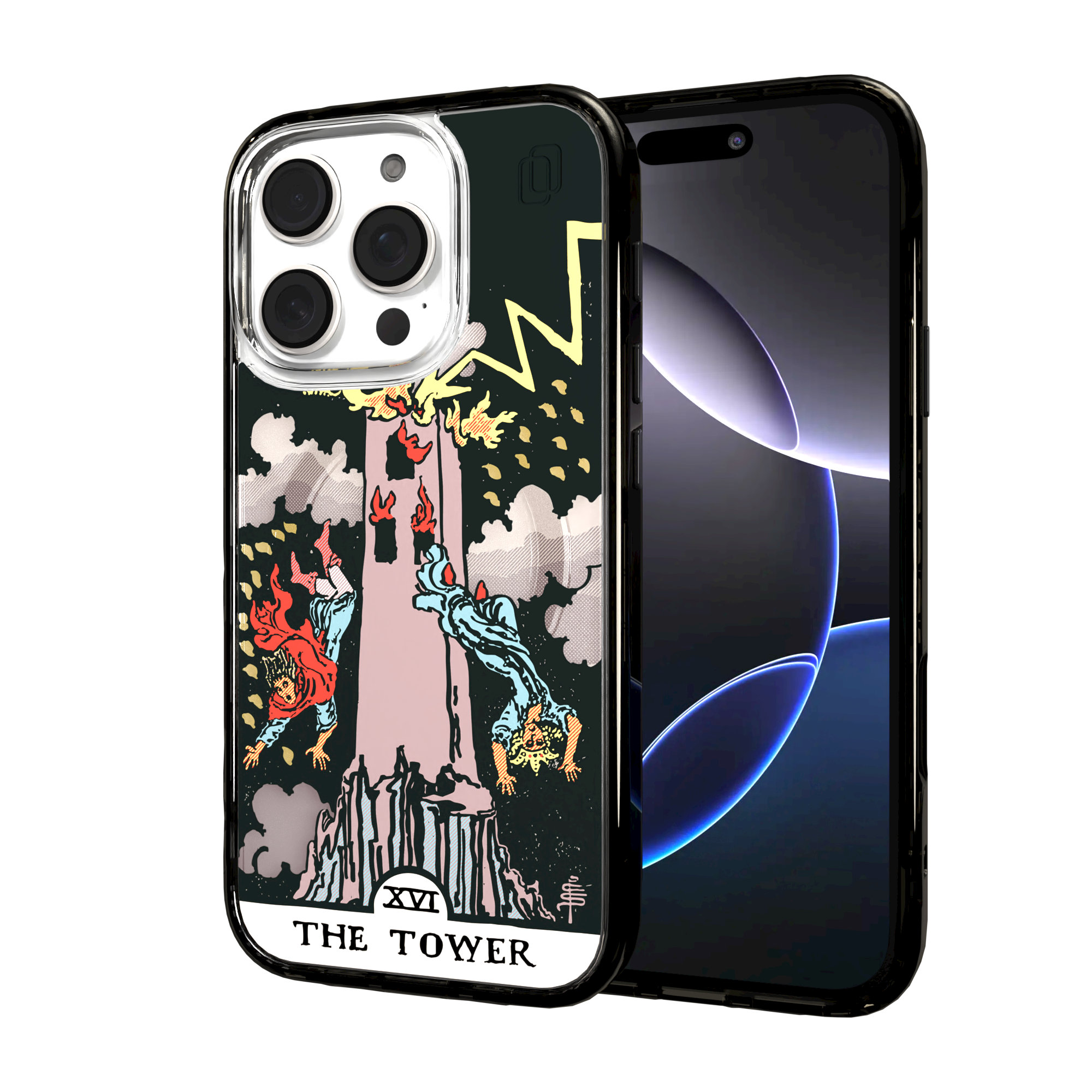 iPhone 16 Series | MagSafe | Tarot Collection | The Tower The Tower - Color / iPhone 16 Pro / Black