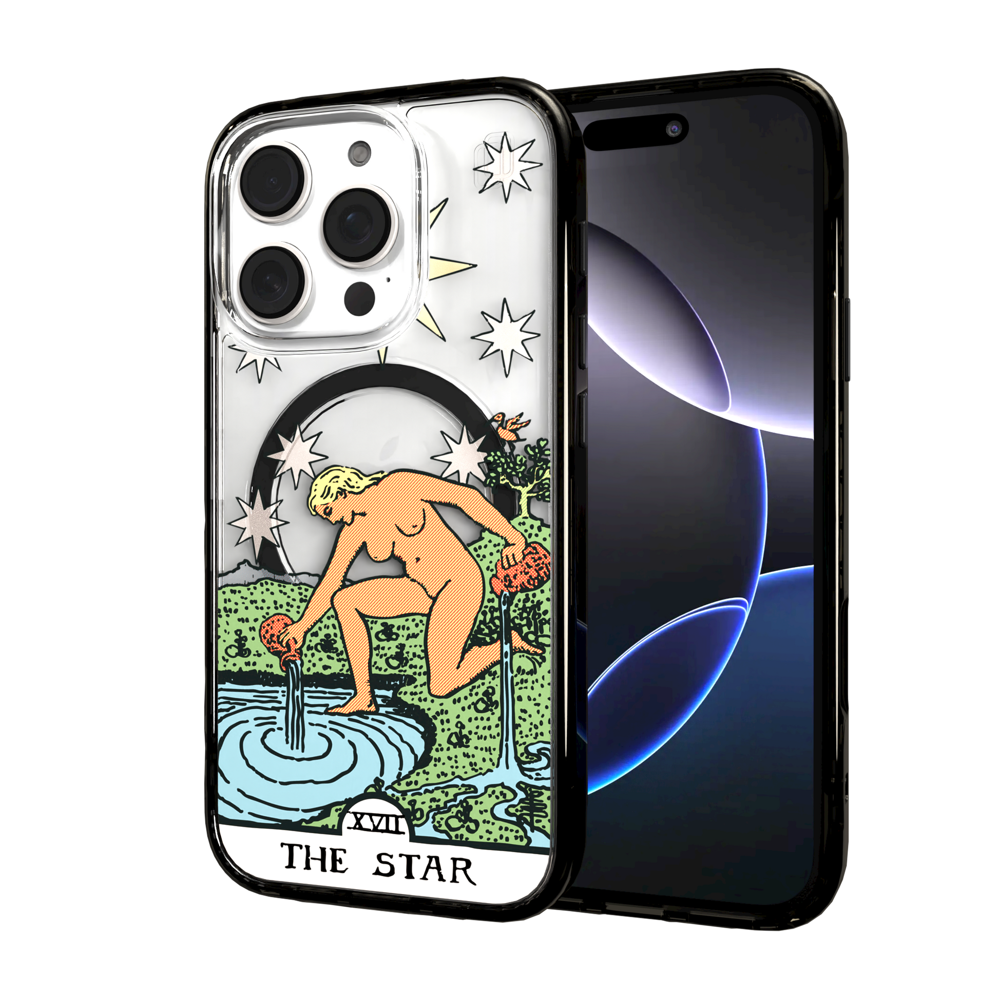 iPhone 16 Series | MagSafe | Tarot Collection | The Star The Star - Color / iPhone 16 Pro / Black