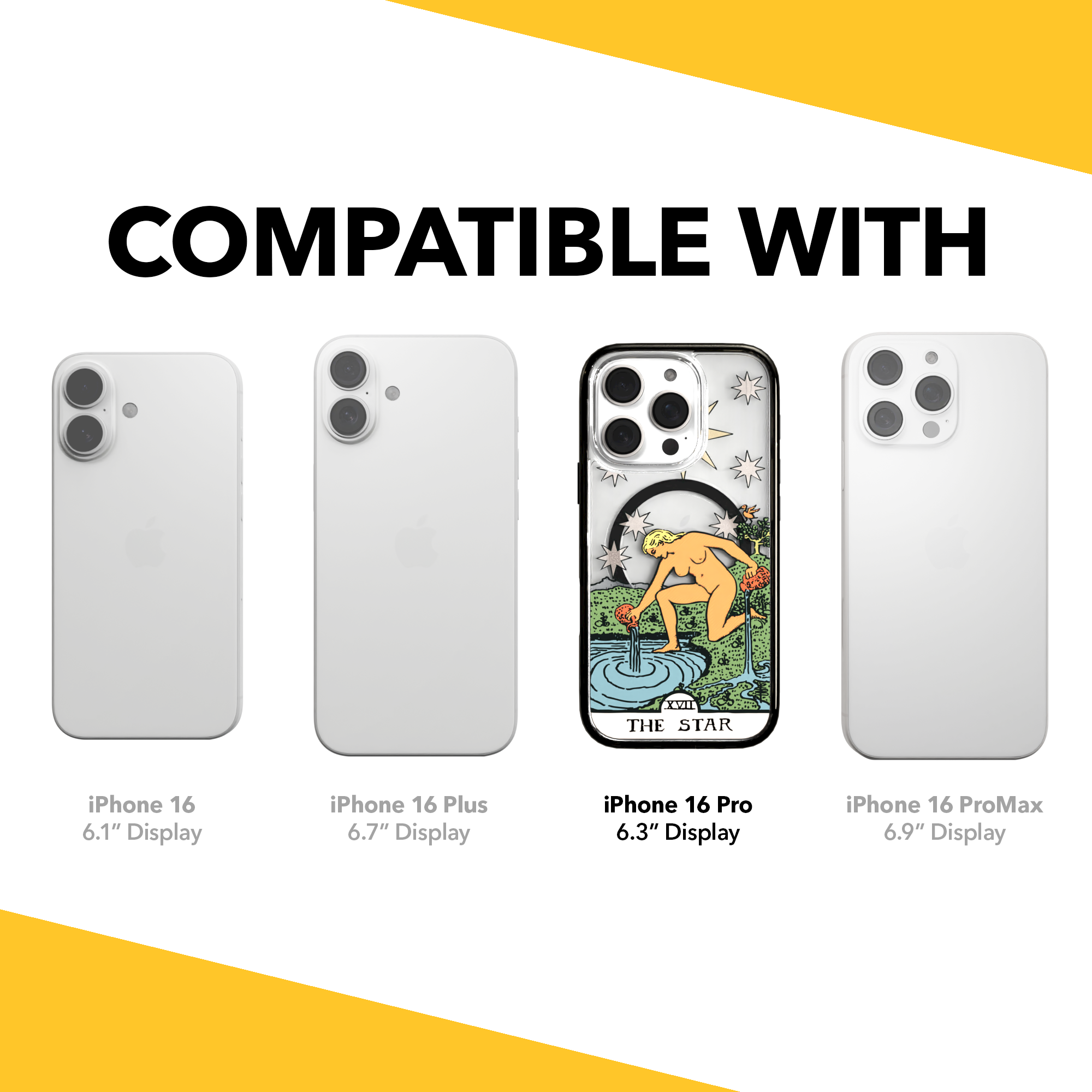 iPhone 16 Series | MagSafe | Tarot Collection | The Star The Star - Color / iPhone 16 Pro / Black