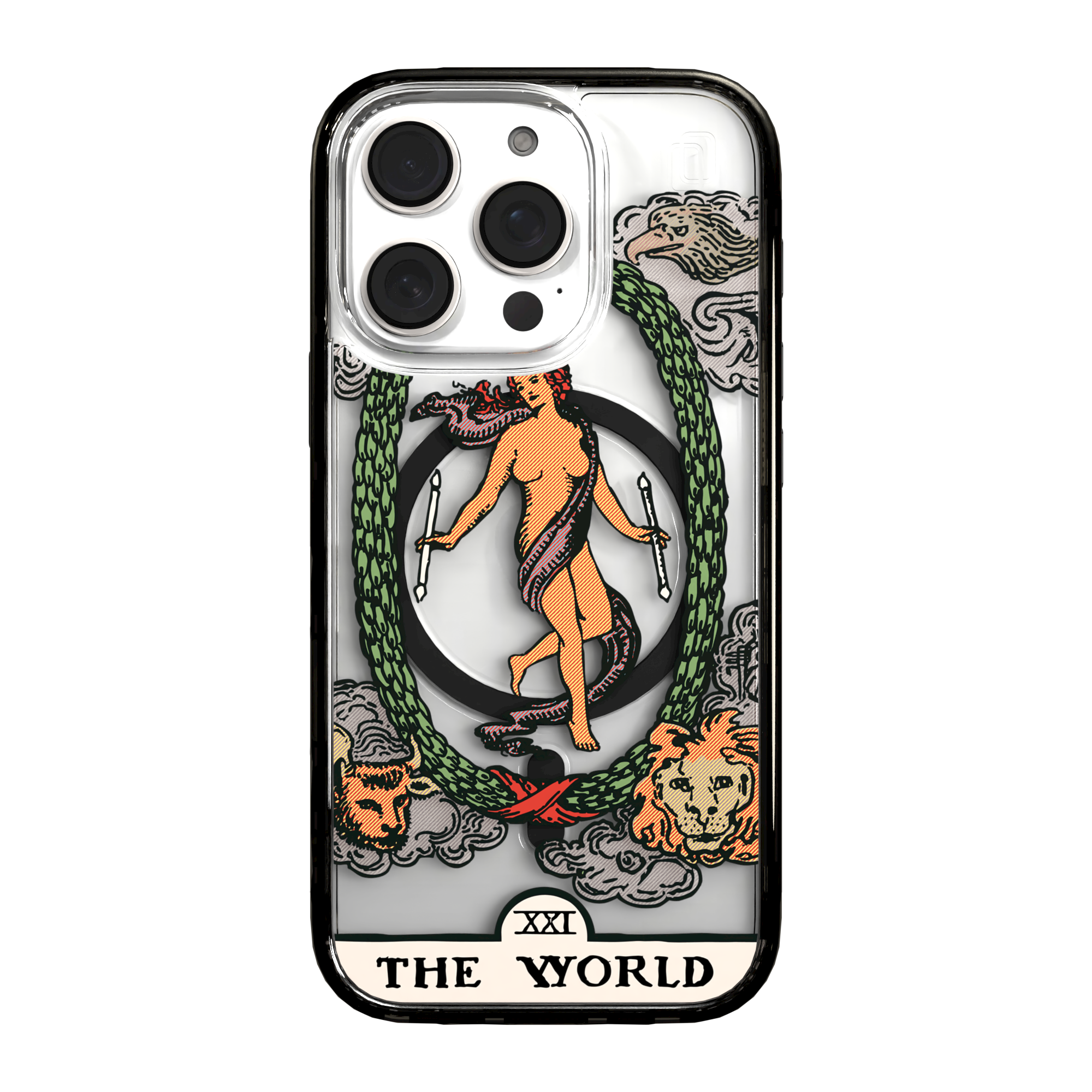 iPhone 16 Series | MagSafe | Tarot Collection | The World The World - Color / iPhone 16 Pro / Black