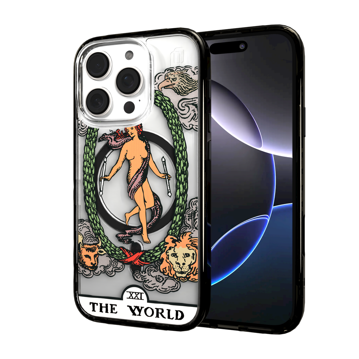 iPhone 16 Series | MagSafe | Tarot Collection | The World The World - Color / iPhone 16 Pro / Black