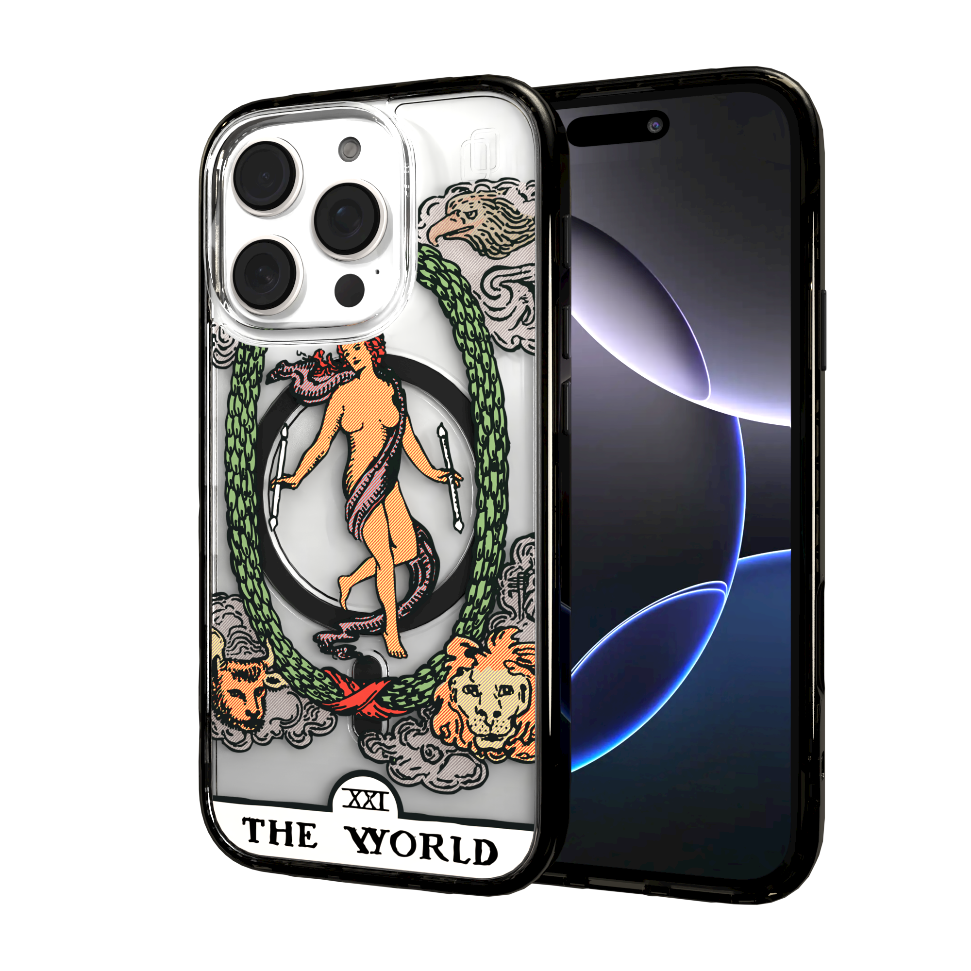 iPhone 16 Series | MagSafe | Tarot Collection | The World The World - Color / iPhone 16 Pro / Black
