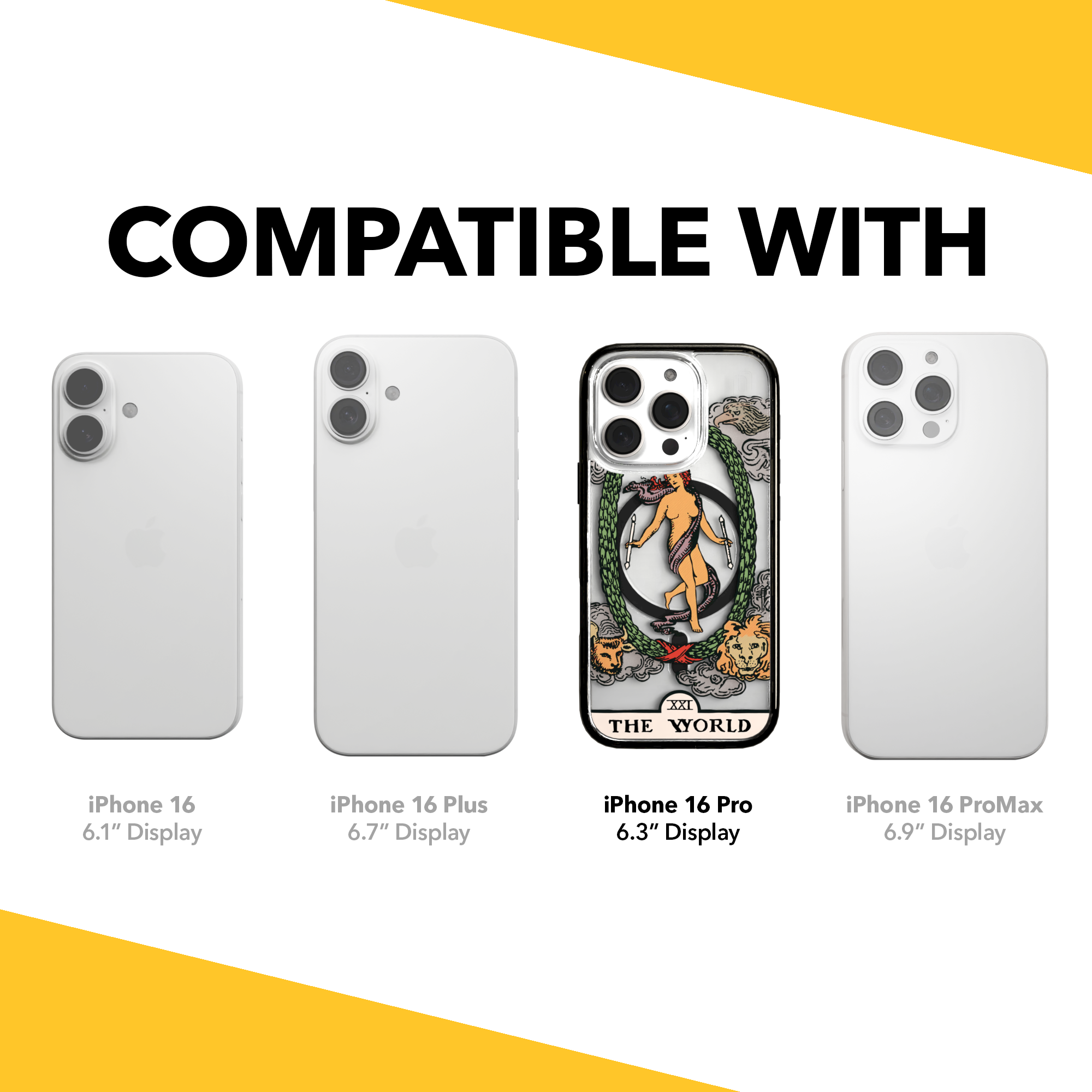 iPhone 16 Series | MagSafe | Tarot Collection | The World The World - Color / iPhone 16 Pro / Black