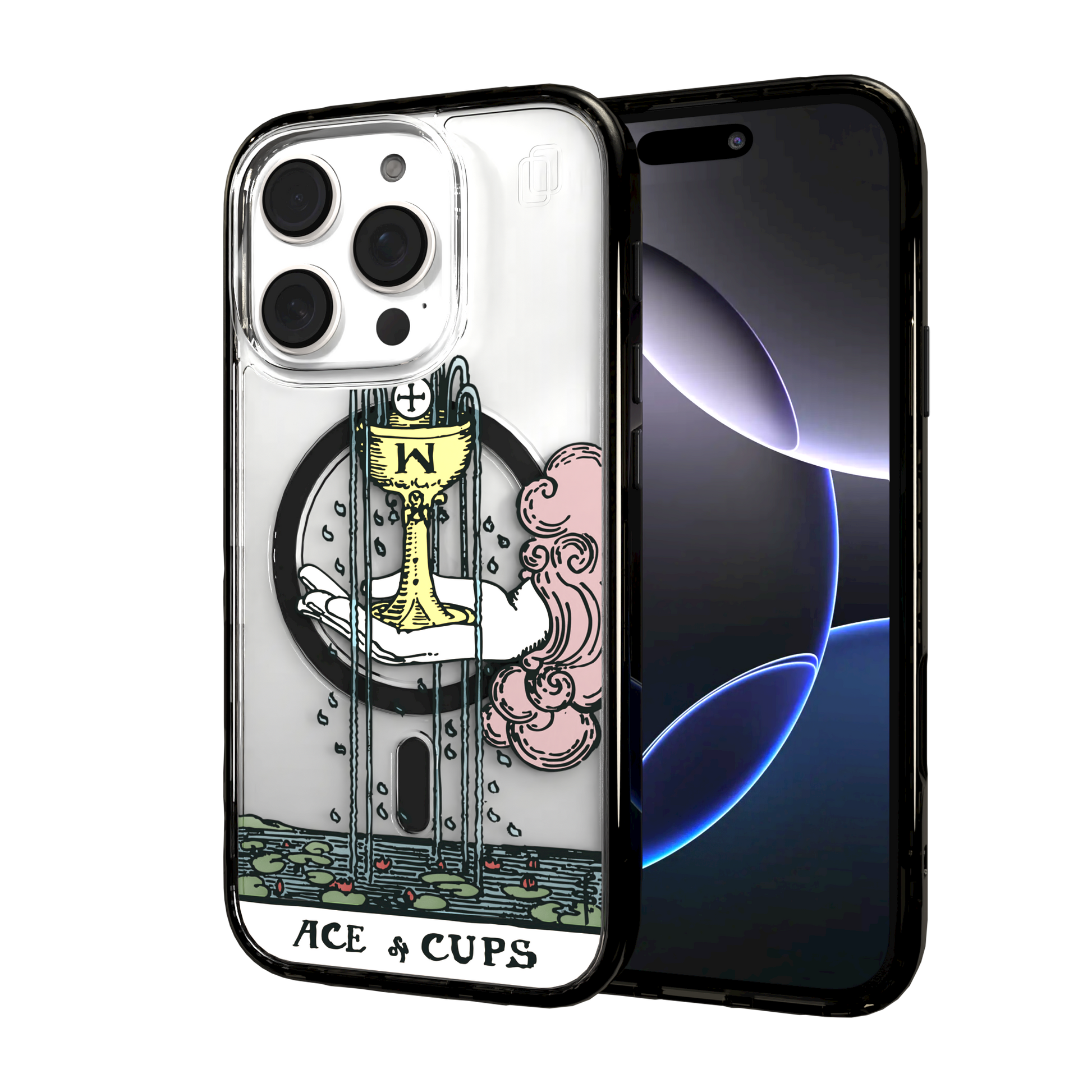 iPhone 16 Series | MagSafe | Tarot Collection | Ace of Cups Ace of Cups - Color / iPhone 16 Pro / Black
