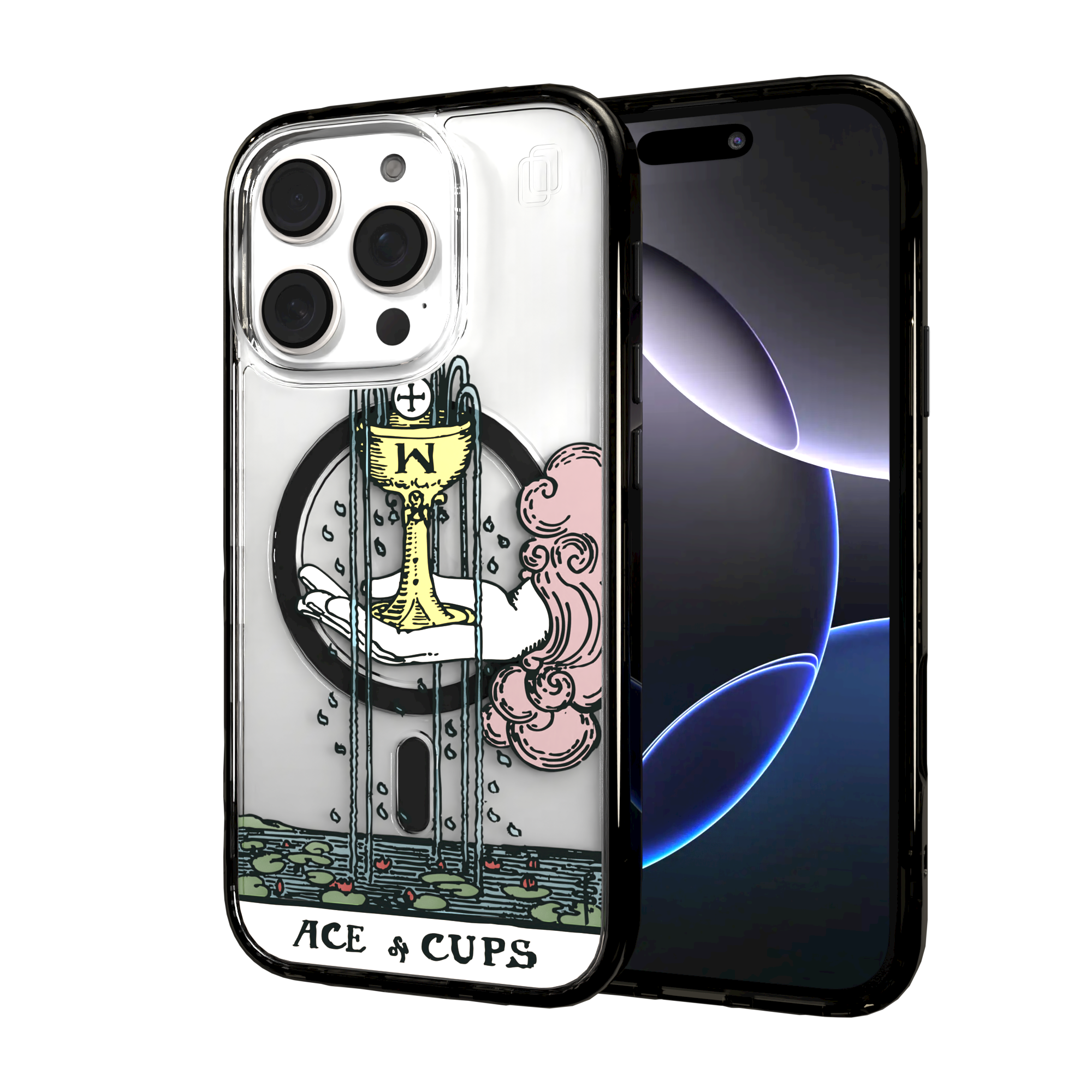 iPhone 16 Series | MagSafe | Tarot Collection | Ace of Cups Ace of Cups - Color / iPhone 16 Pro / Black