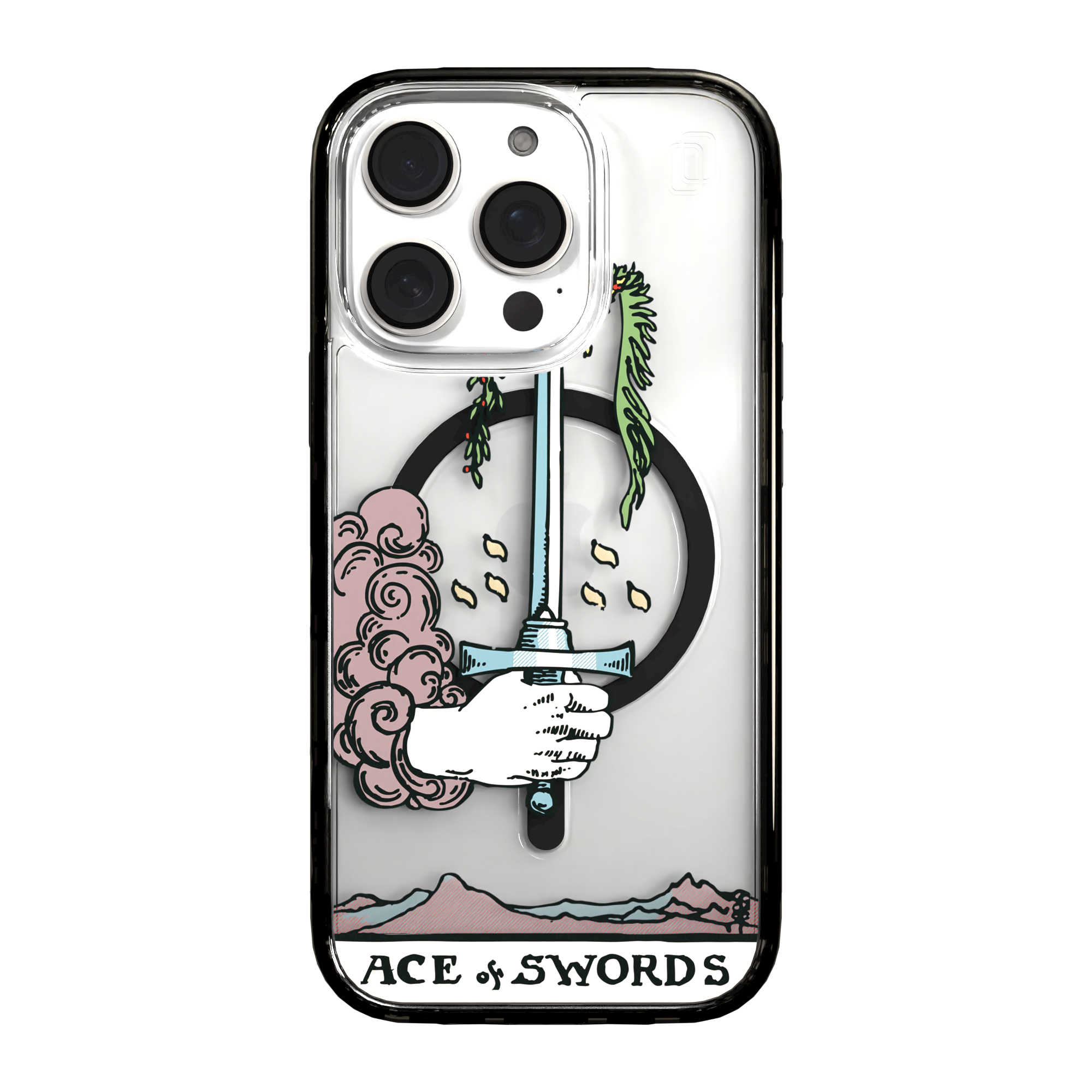 iPhone 16 Series | MagSafe | Tarot Collection | Ace of Swords Ace of Swords - Color / iPhone 16 Pro / Black