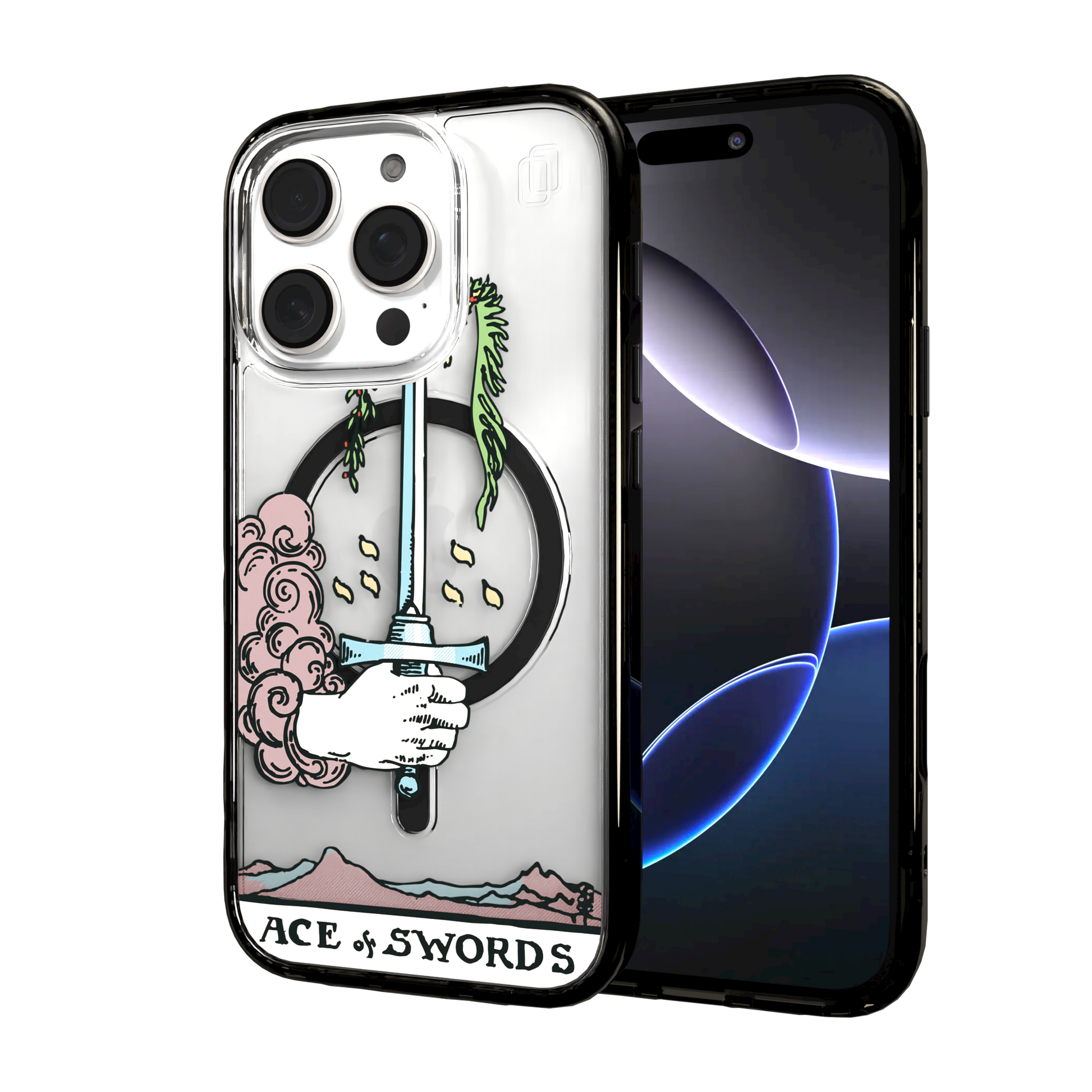 iPhone 16 Series | MagSafe | Tarot Collection | Ace of Swords Ace of Swords - Color / iPhone 16 Pro / Black