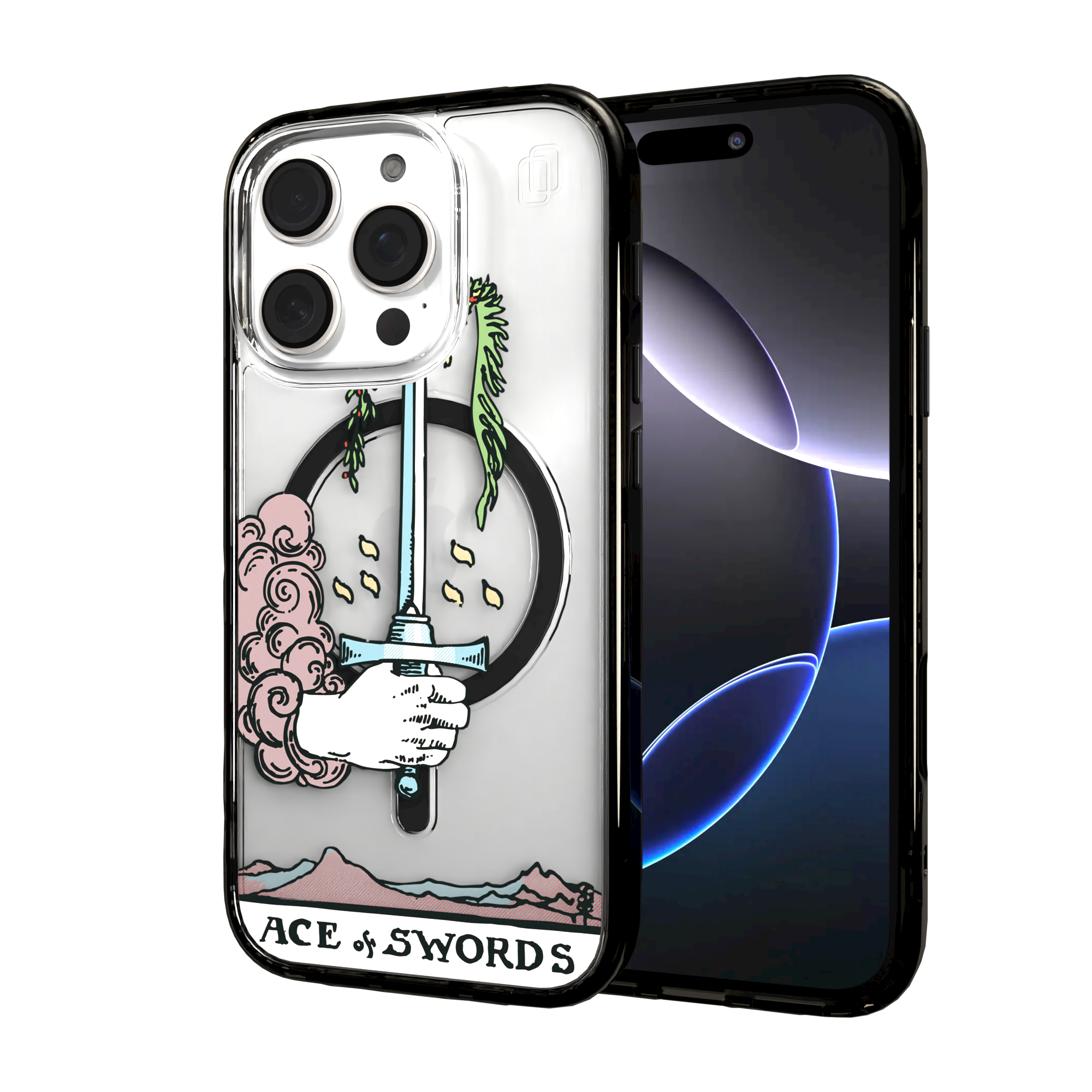 iPhone 16 Series | MagSafe | Tarot Collection | Ace of Swords Ace of Swords - Color / iPhone 16 Pro / Black
