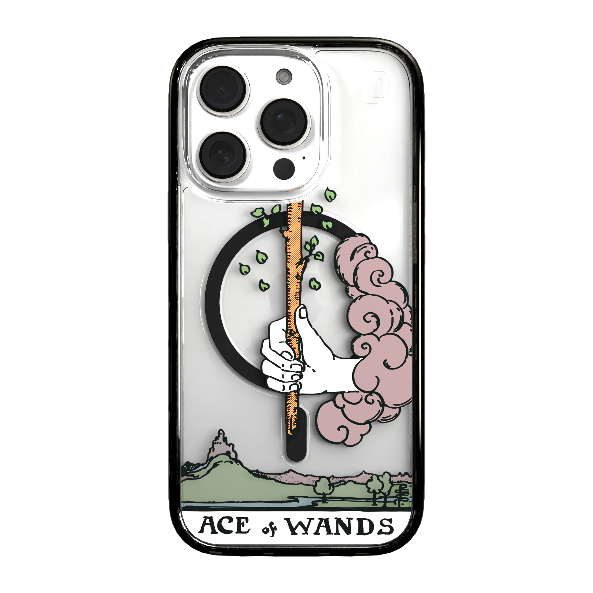 iPhone 16 Series | MagSafe | Tarot Collection | Ace of Wands Ace of Wands - Color / iPhone 16 Pro / Black