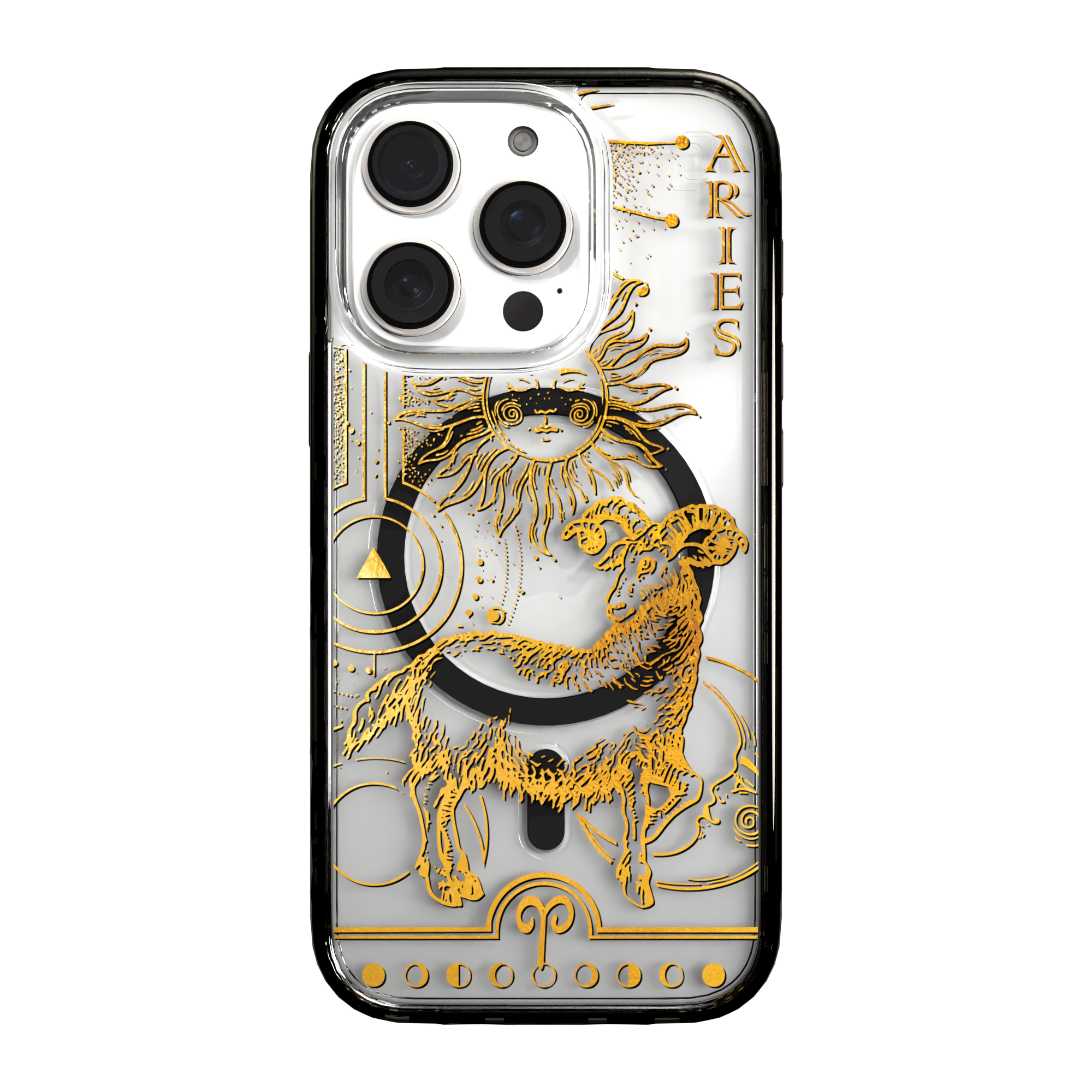 iPhone 16 Series | MagSafe | Zodiac Collection | Aries Aries Gold / iPhone 16 Pro / Black