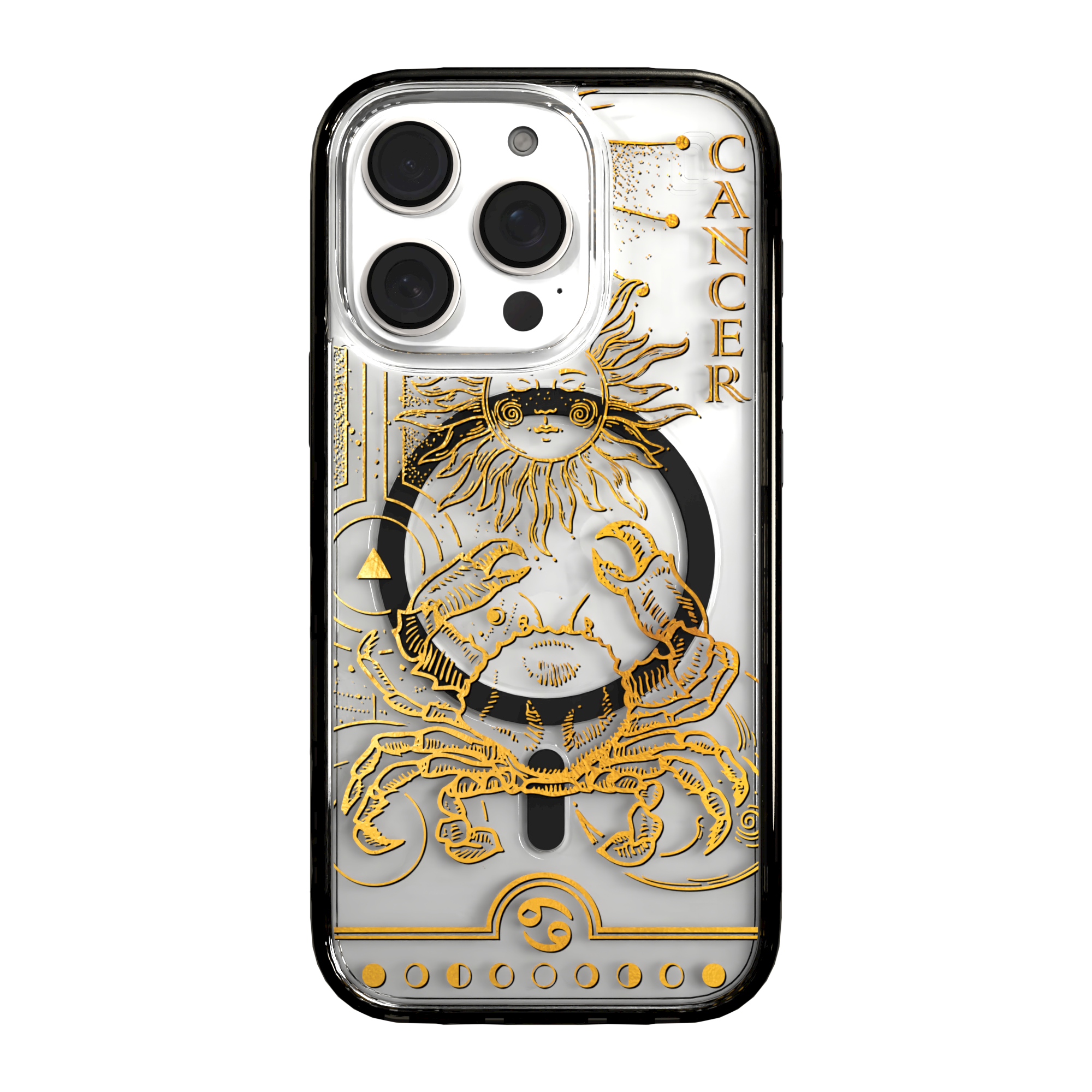 iPhone 16 Series | MagSafe | Zodiac Collection | Cancer Cancer Gold / iPhone 16 Pro / Black