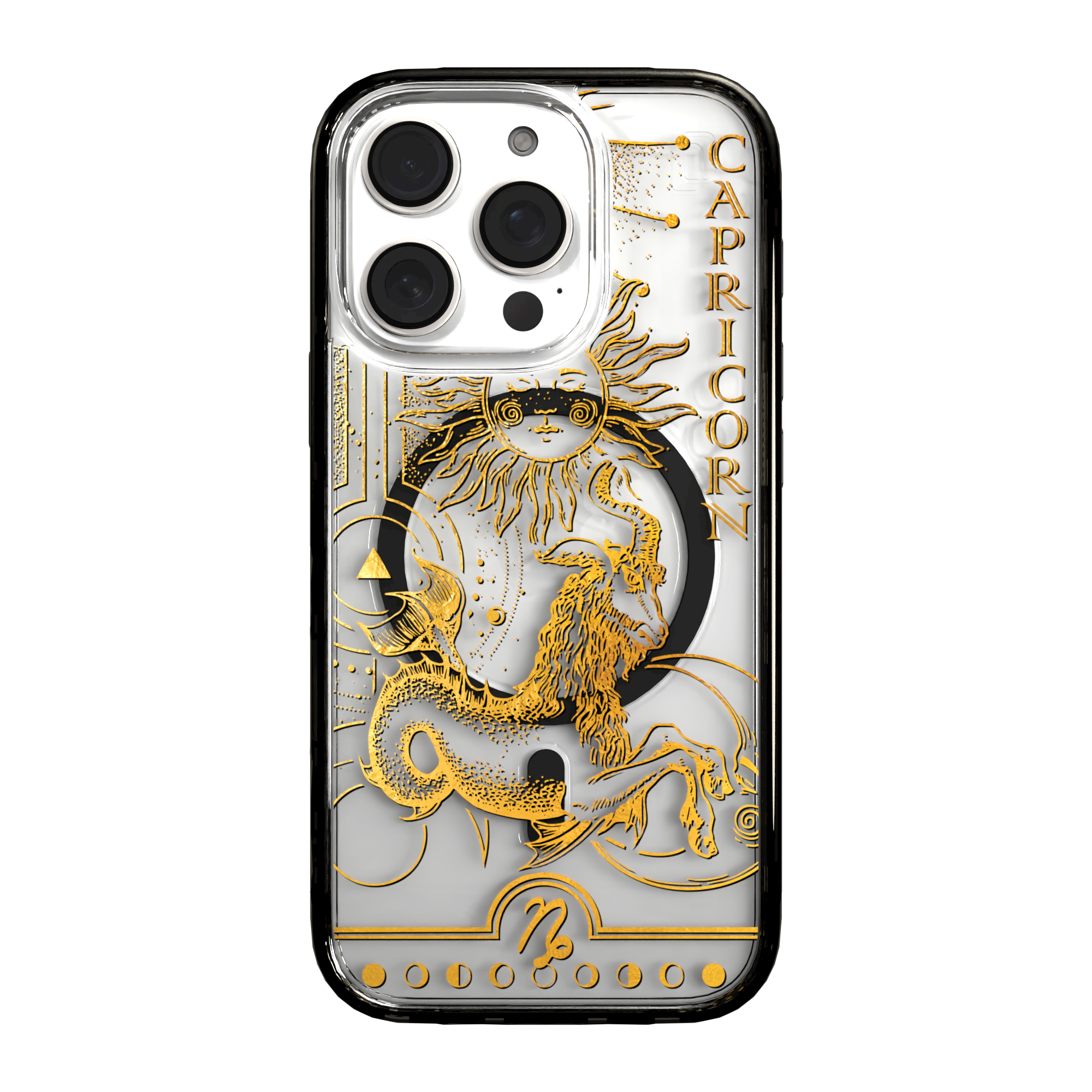 iPhone 16 Series | MagSafe | Zodiac Collection |Capricorn Capricorn Gold / iPhone 16 Pro / Black