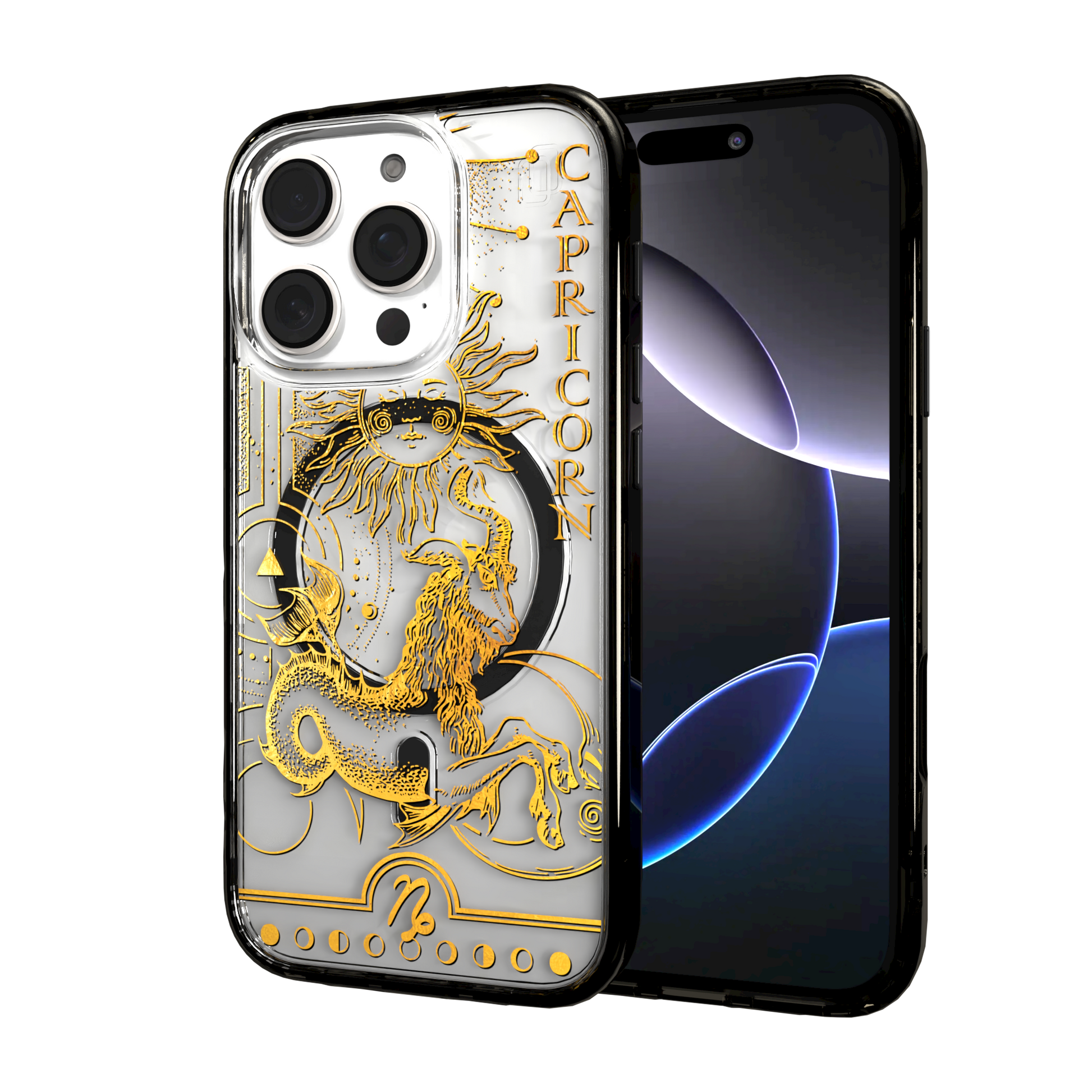 iPhone 16 Series | MagSafe | Zodiac Collection |Capricorn Capricorn Gold / iPhone 16 Pro / Black