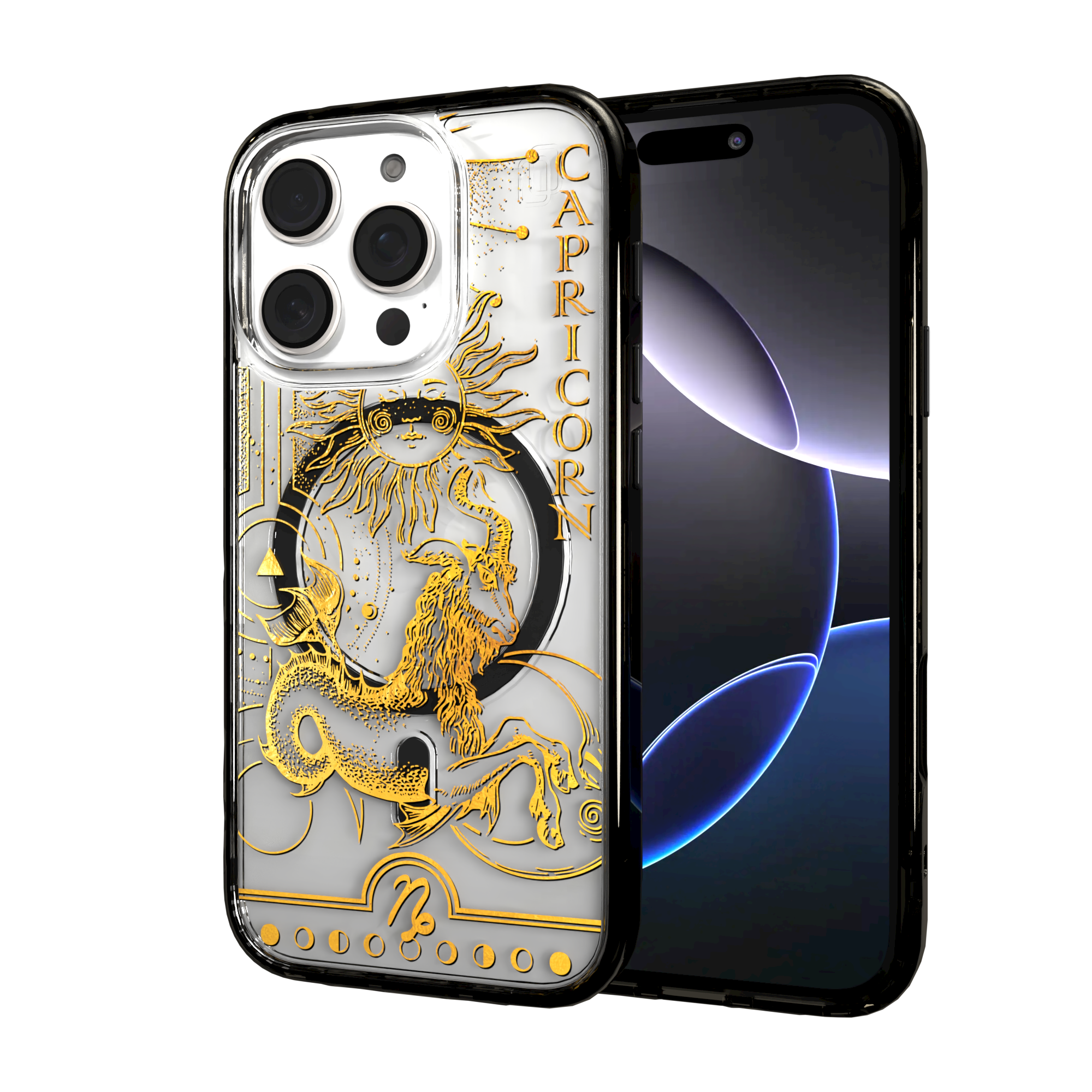 iPhone 16 Series | MagSafe | Zodiac Collection |Capricorn Capricorn Gold / iPhone 16 Pro / Black
