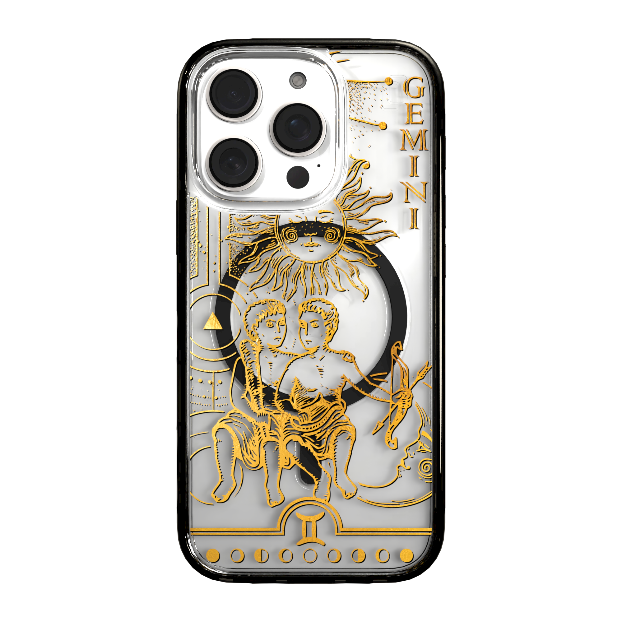iPhone 16 Series | MagSafe | Zodiac Collection | Gemini Gemini Gold / iPhone 16 Pro / Black