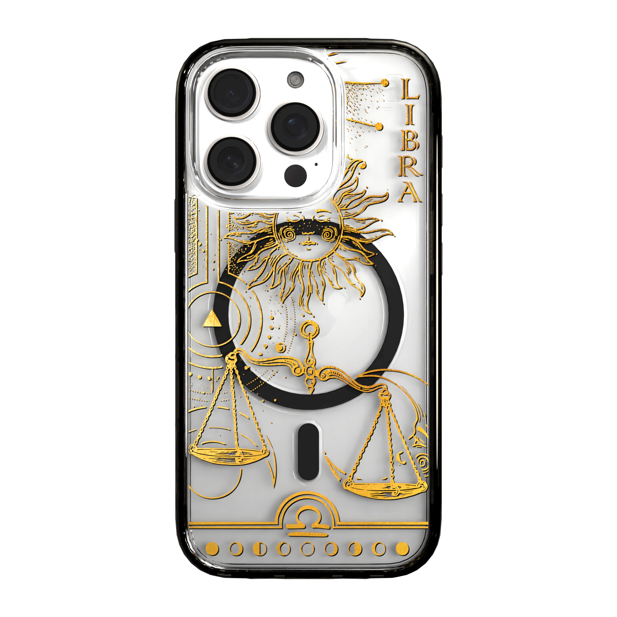 iPhone 16 Series | MagSafe | Zodiac Collection | Libra Libra Gold / iPhone 16 Pro / Black