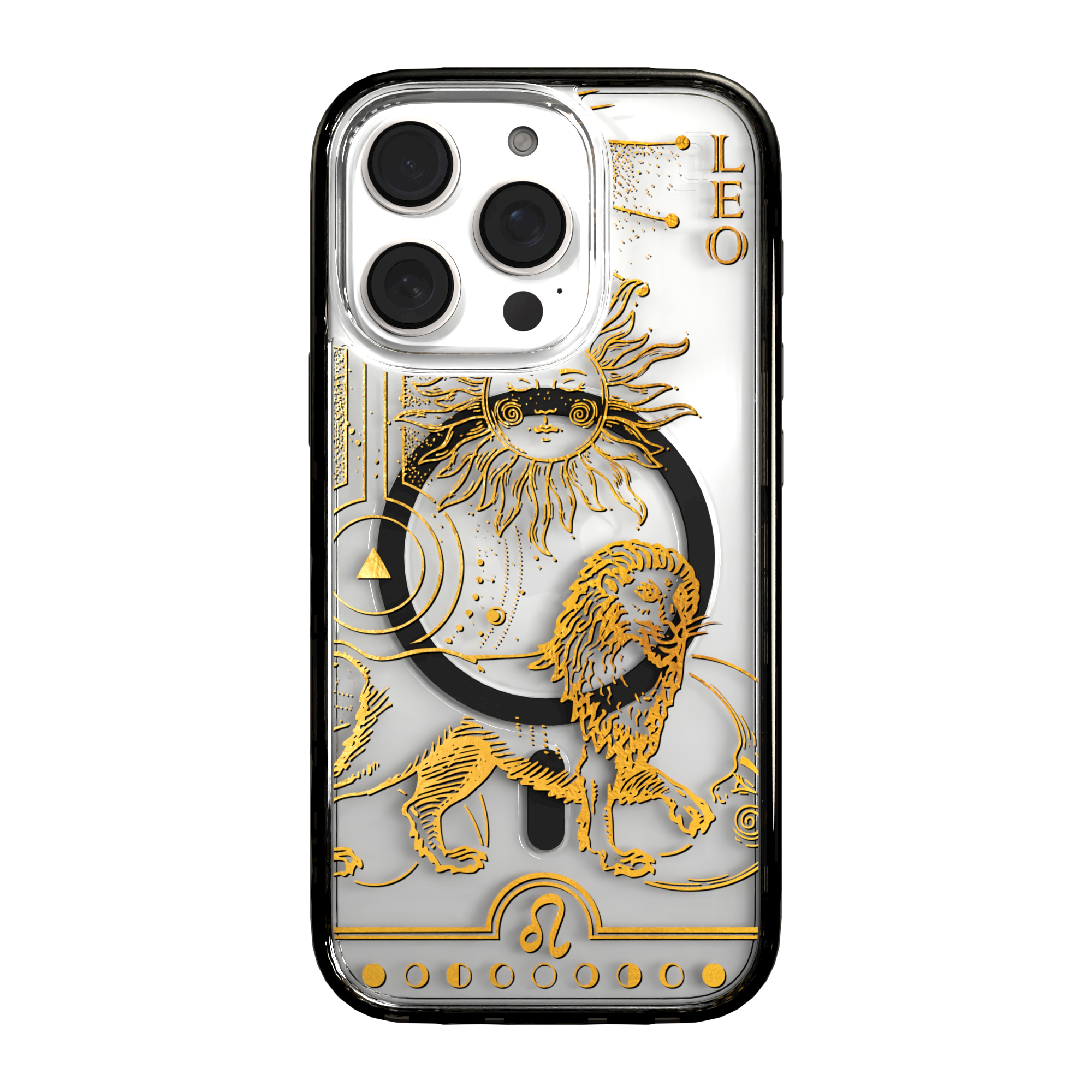 iPhone 16 Series | MagSafe | Zodiac Collection | Leo Leo Gold / iPhone 16 Pro / Black