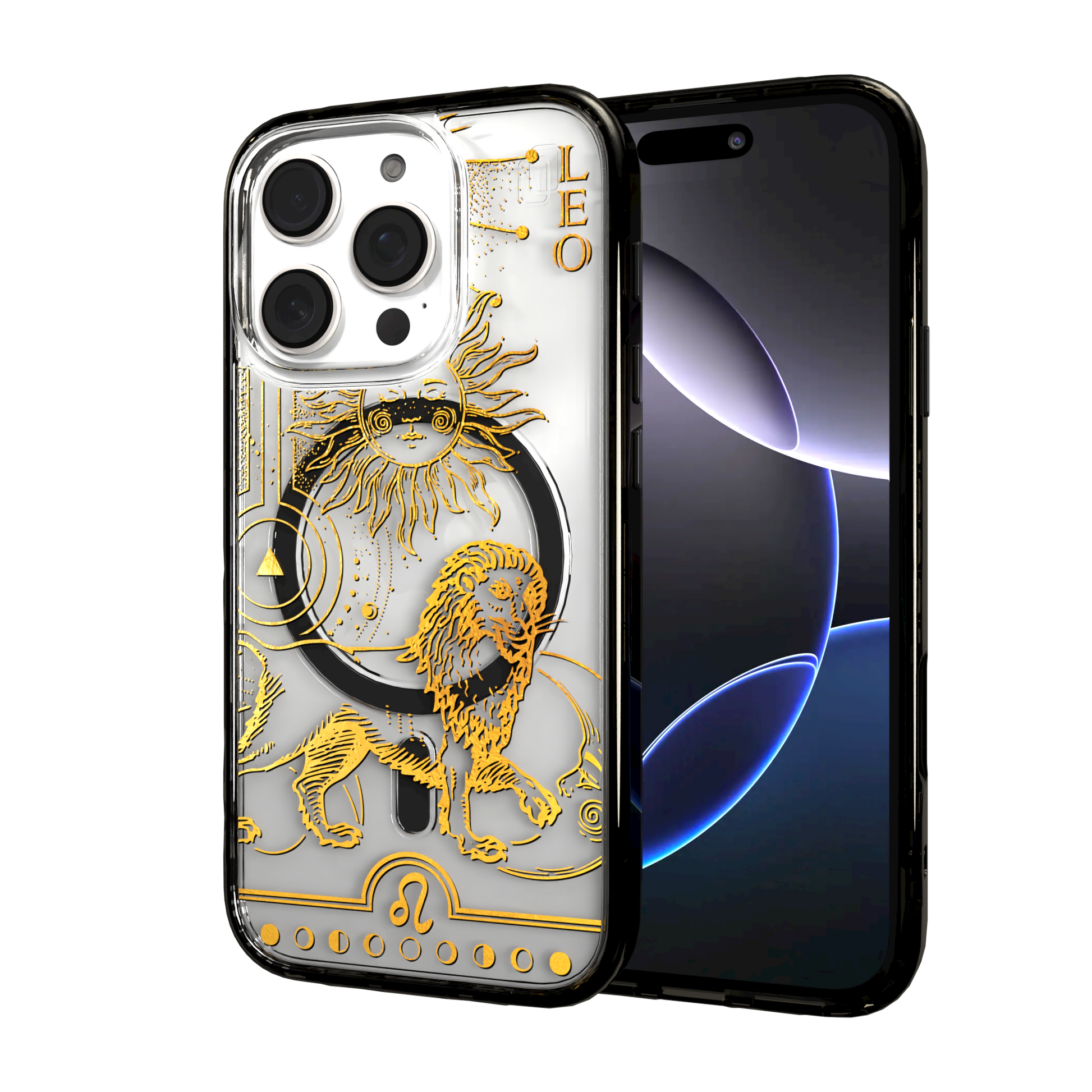 iPhone 16 Series | MagSafe | Zodiac Collection | Leo Leo Gold / iPhone 16 Pro / Black