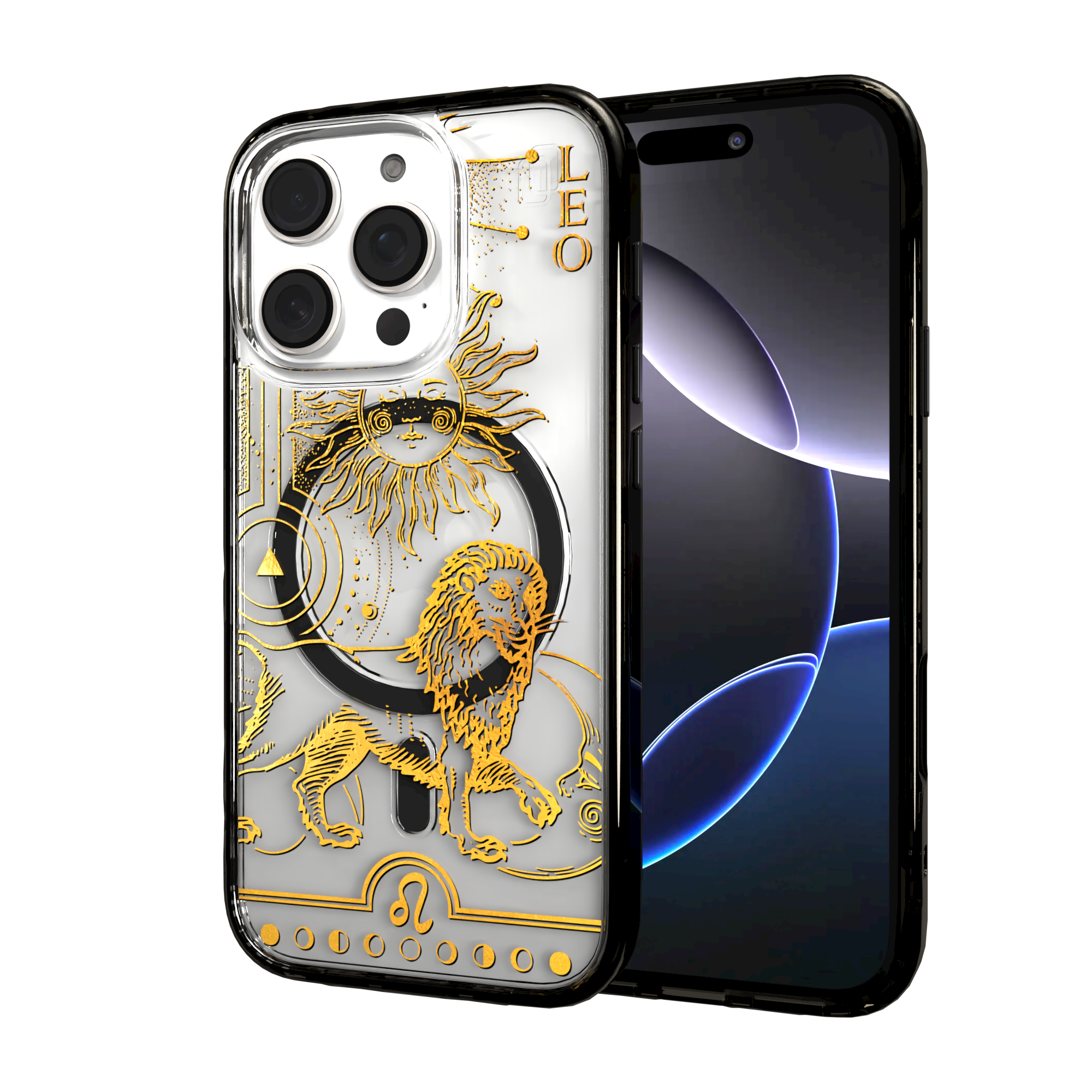 iPhone 16 Series | MagSafe | Zodiac Collection | Leo Leo Gold / iPhone 16 Pro / Black