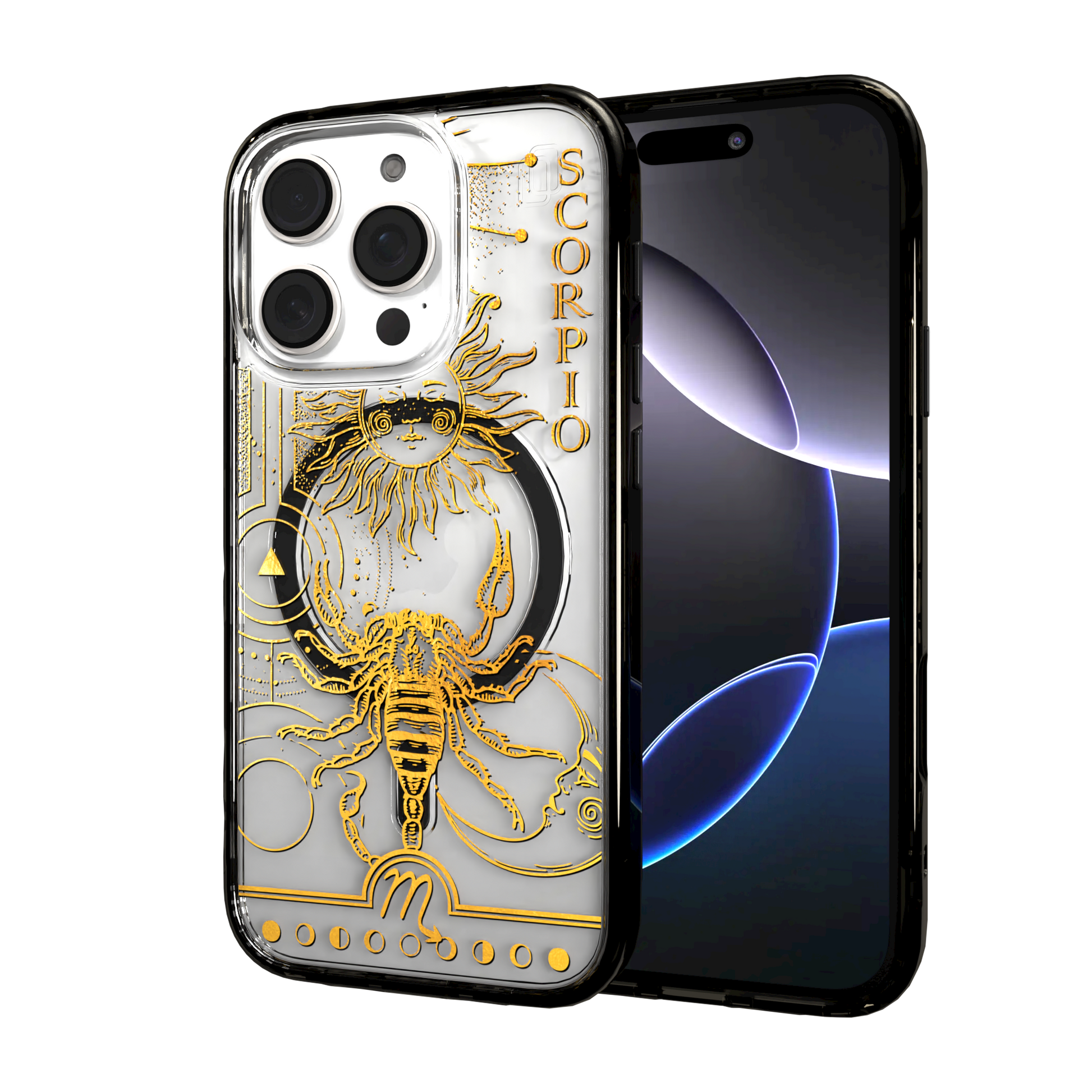 iPhone 16 Series | MagSafe | Zodiac Collection | Scorpio Scorpio Gold / iPhone 16 Pro / Black