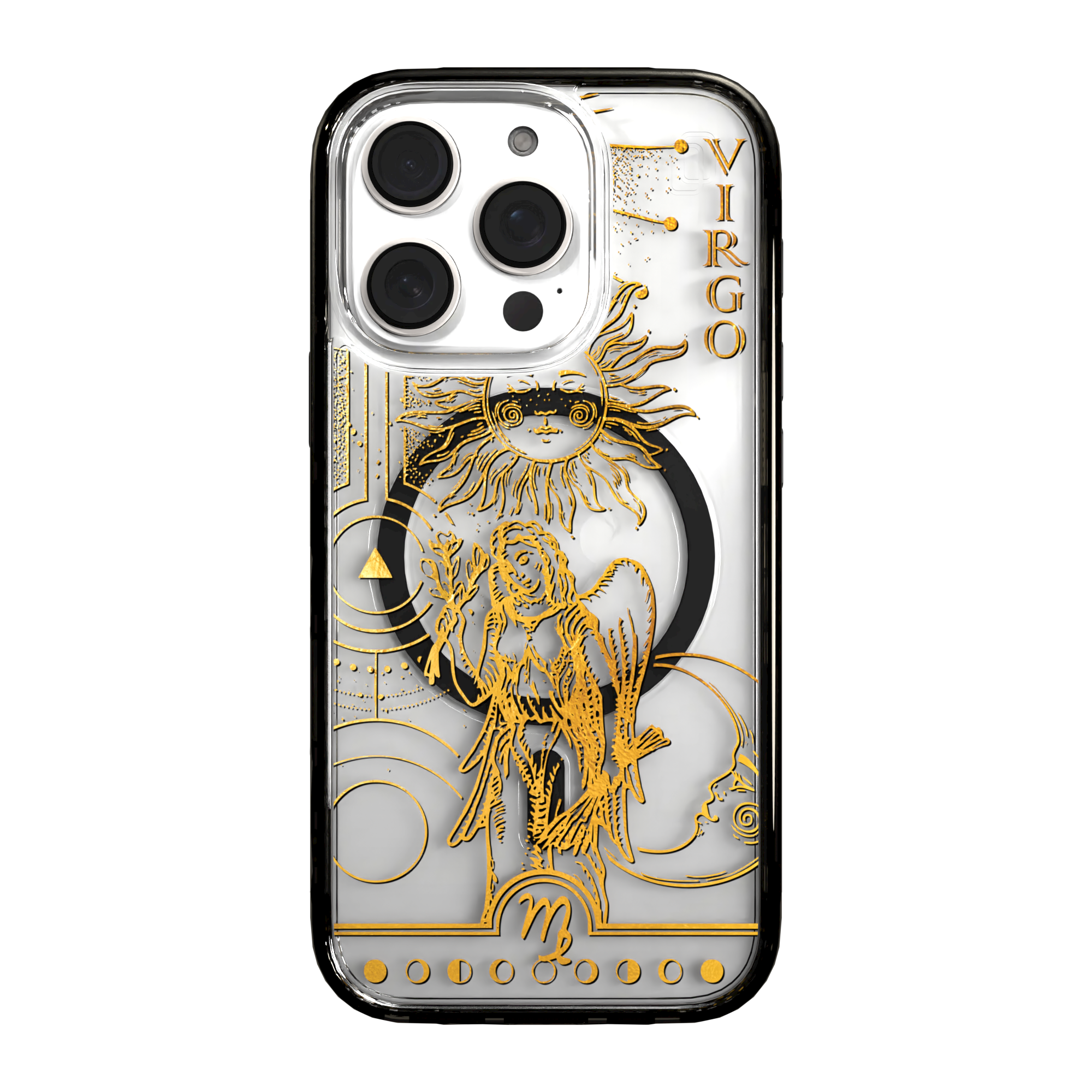 iPhone 16 Series | MagSafe | Zodiac Collection | Virgo Virgo Gold / iPhone 16 Pro / Black
