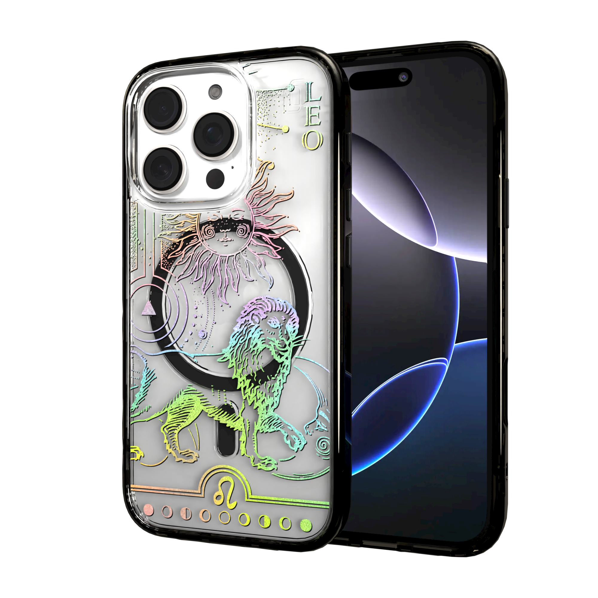 iPhone 16 Series | MagSafe | Zodiac Collection | Leo Leo Rainbow / iPhone 16 Pro / Black
