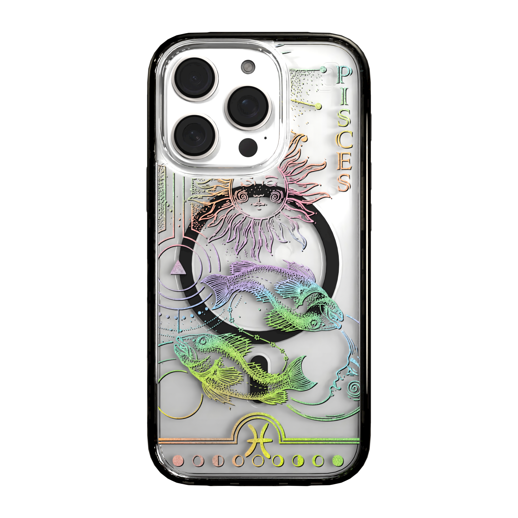 iPhone 16 Series | MagSafe | Zodiac Collection | Pisces Pisces Rainbow / iPhone 16 Pro / Black