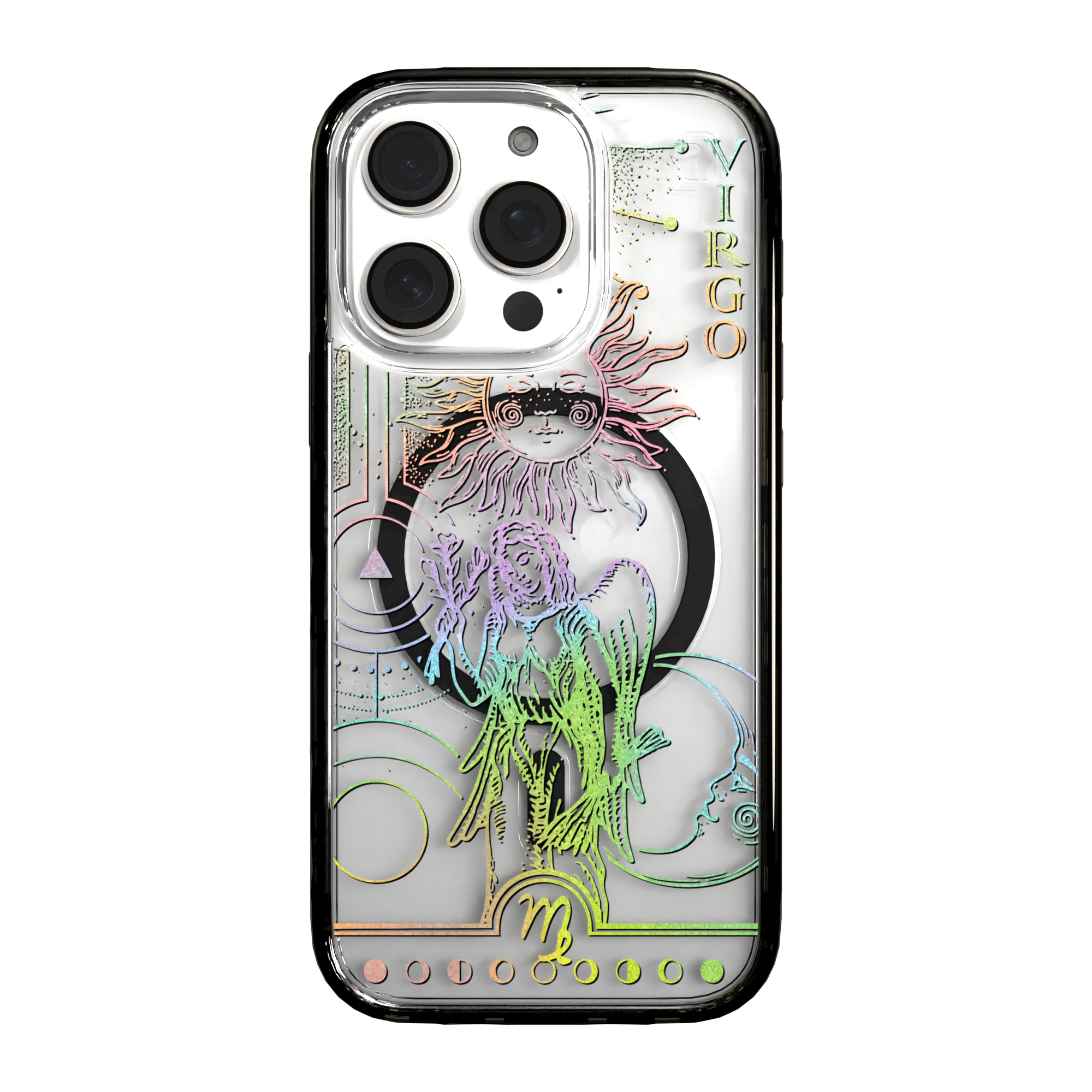 iPhone 16 Series | MagSafe | Zodiac Collection | Virgo Virgo Rainbow / iPhone 16 Pro / Black