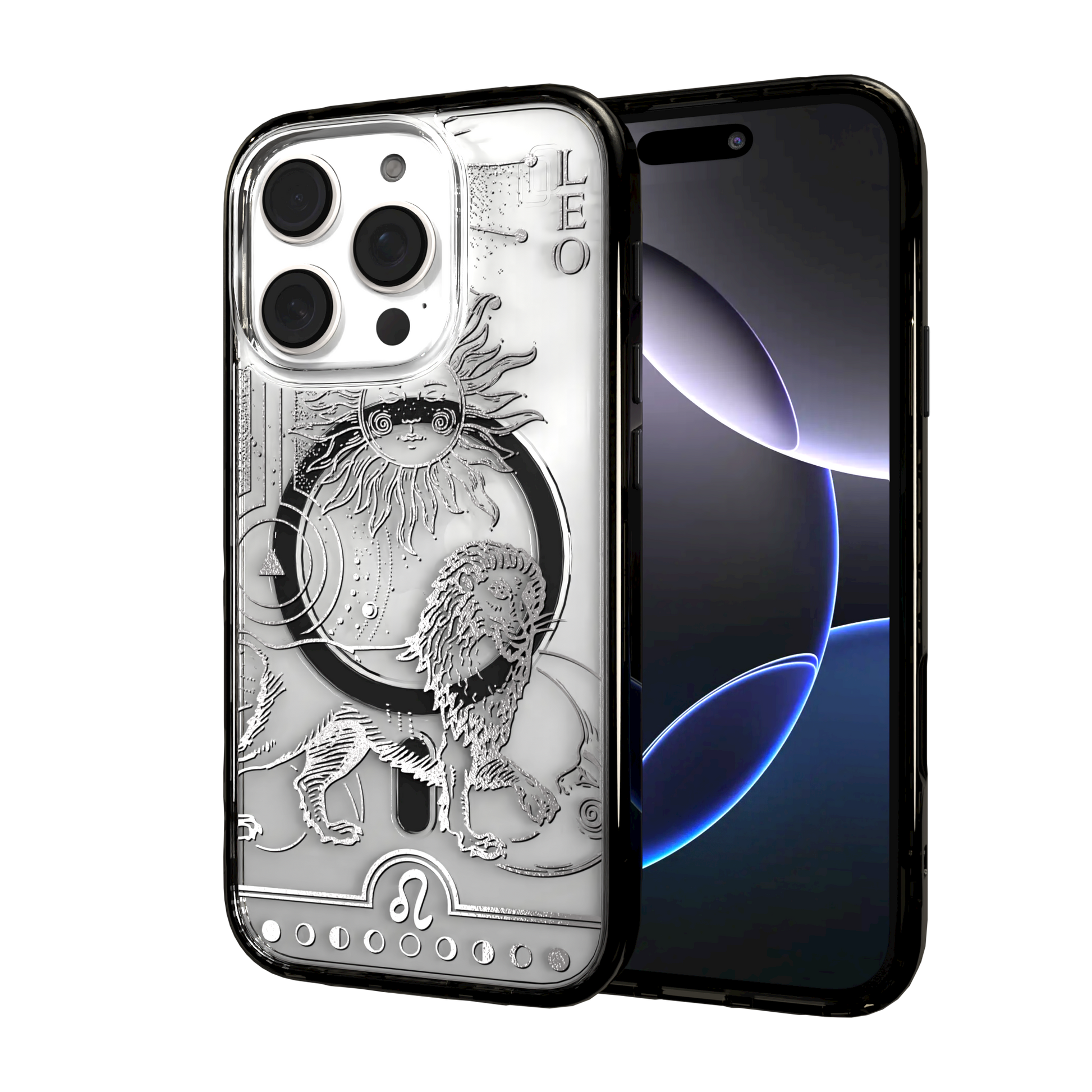 iPhone 16 Series | MagSafe | Zodiac Collection | Leo Leo Silver / iPhone 16 Pro / Black