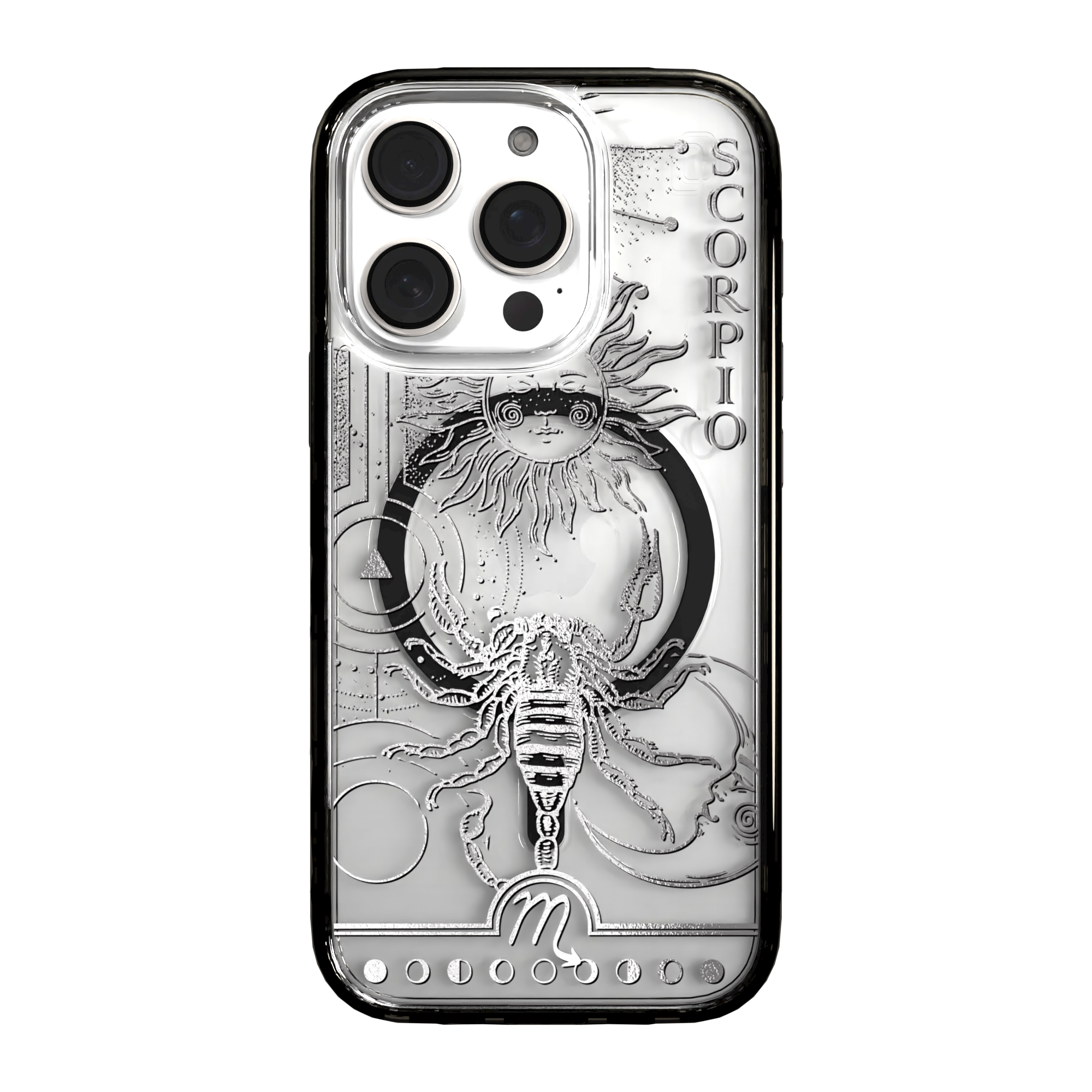 iPhone 16 Series | MagSafe | Zodiac Collection | Scorpio Scorpio Silver / iPhone 16 Pro / Black