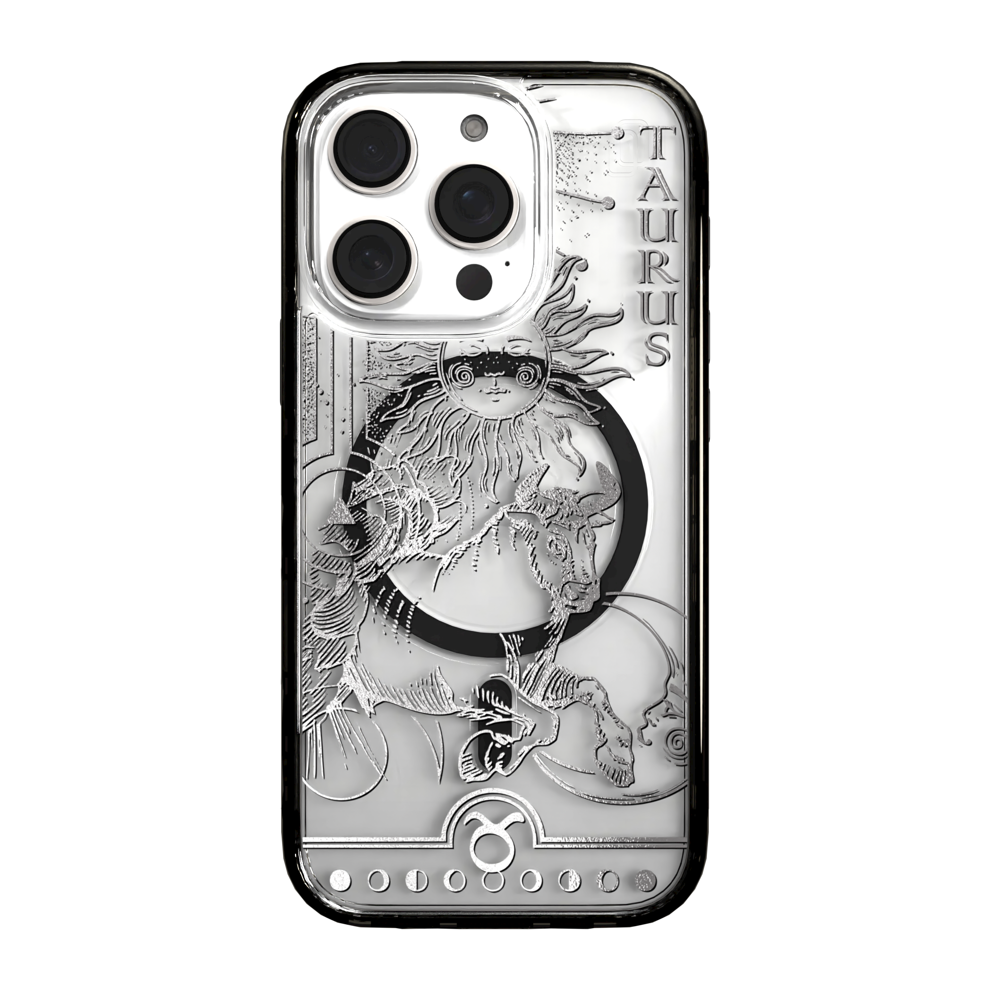 iPhone 16 Series | MagSafe | Zodiac Collection | Taurus Taurus Silver / iPhone 16 Pro / Black