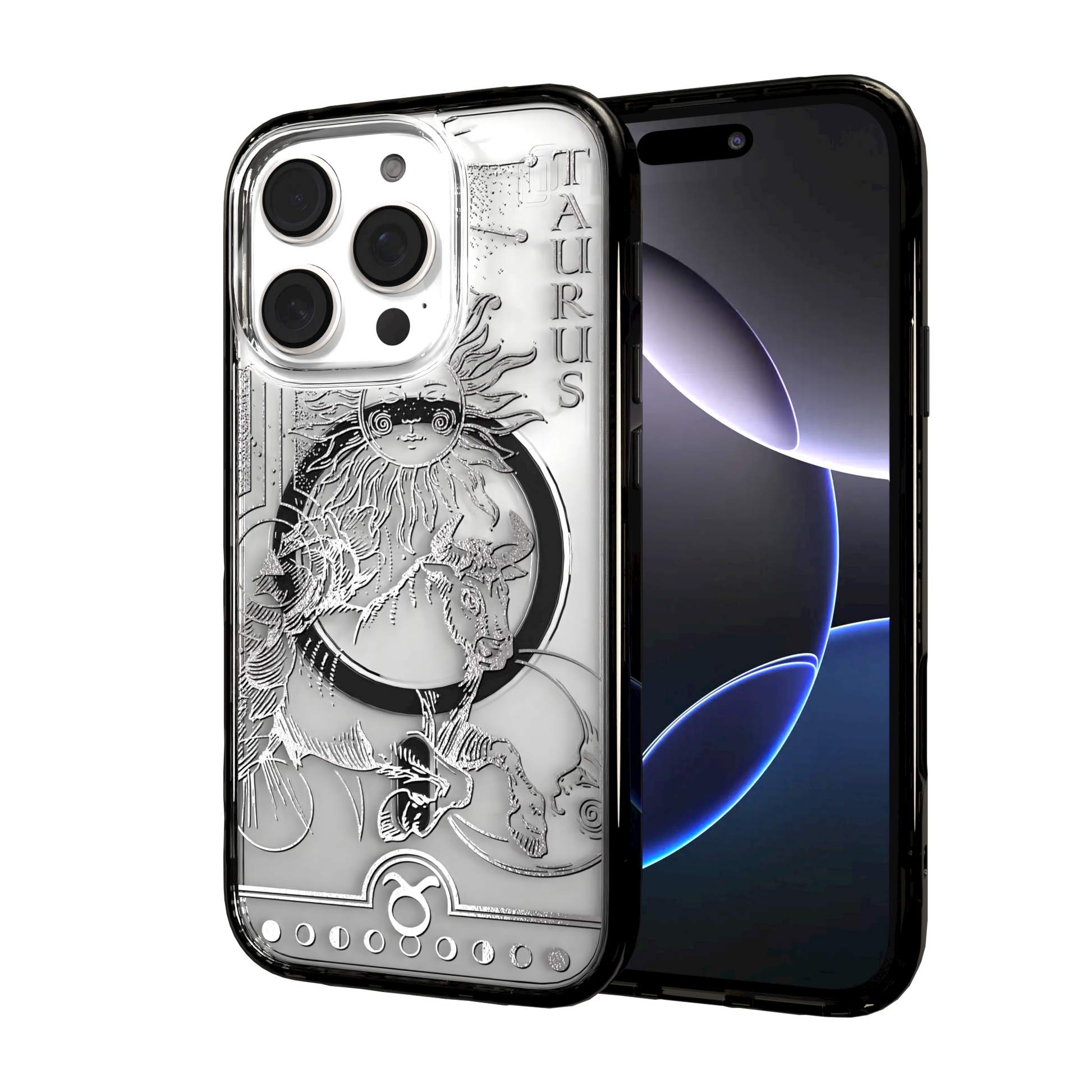iPhone 16 Series | MagSafe | Zodiac Collection | Taurus Taurus Silver / iPhone 16 Pro / Black
