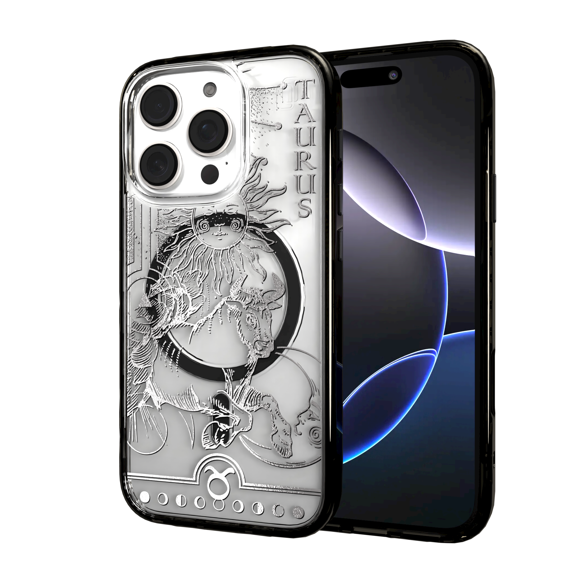 iPhone 16 Series | MagSafe | Zodiac Collection | Taurus Taurus Silver / iPhone 16 Pro / Black