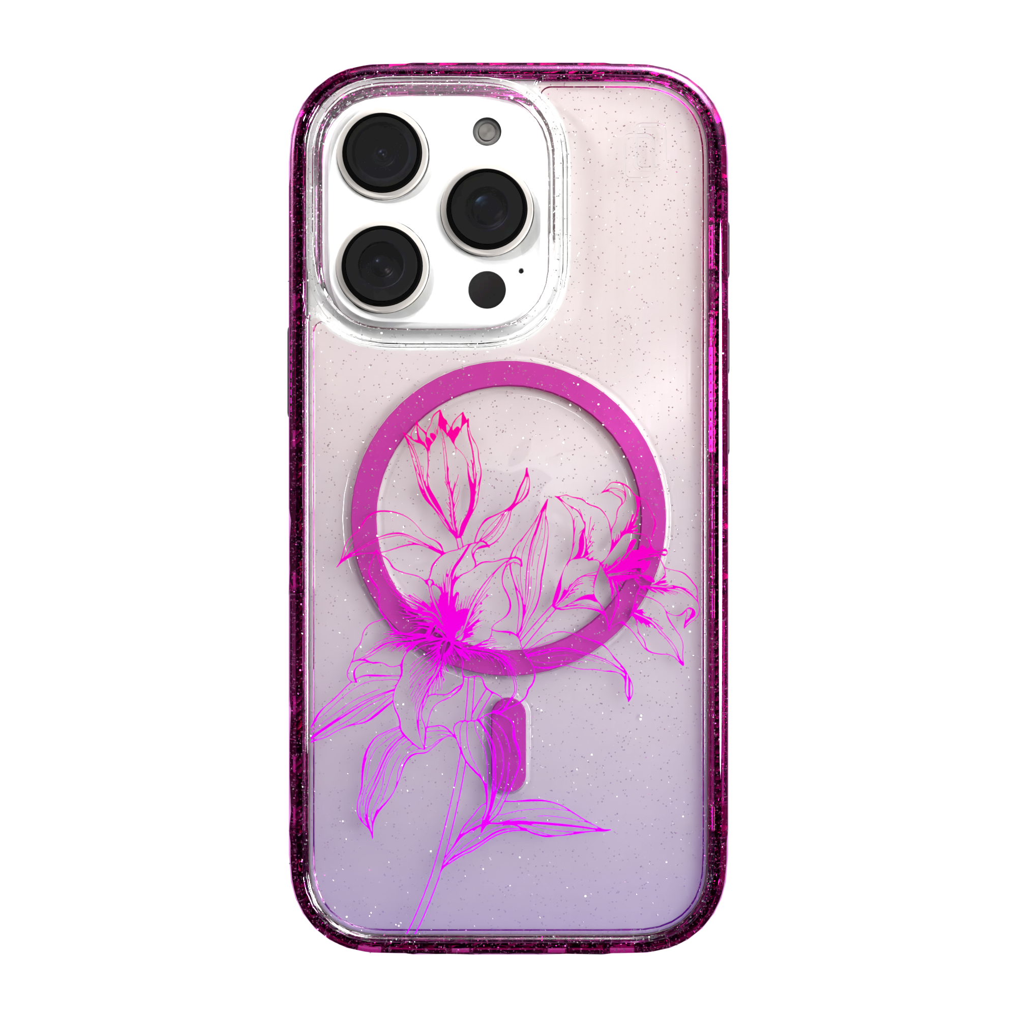 iPhone 16 Series | MagSafe | Ombre Bouquet Case Collection | Pink & Purple Prism Pink Prism / iPhone 16 Pro / Red