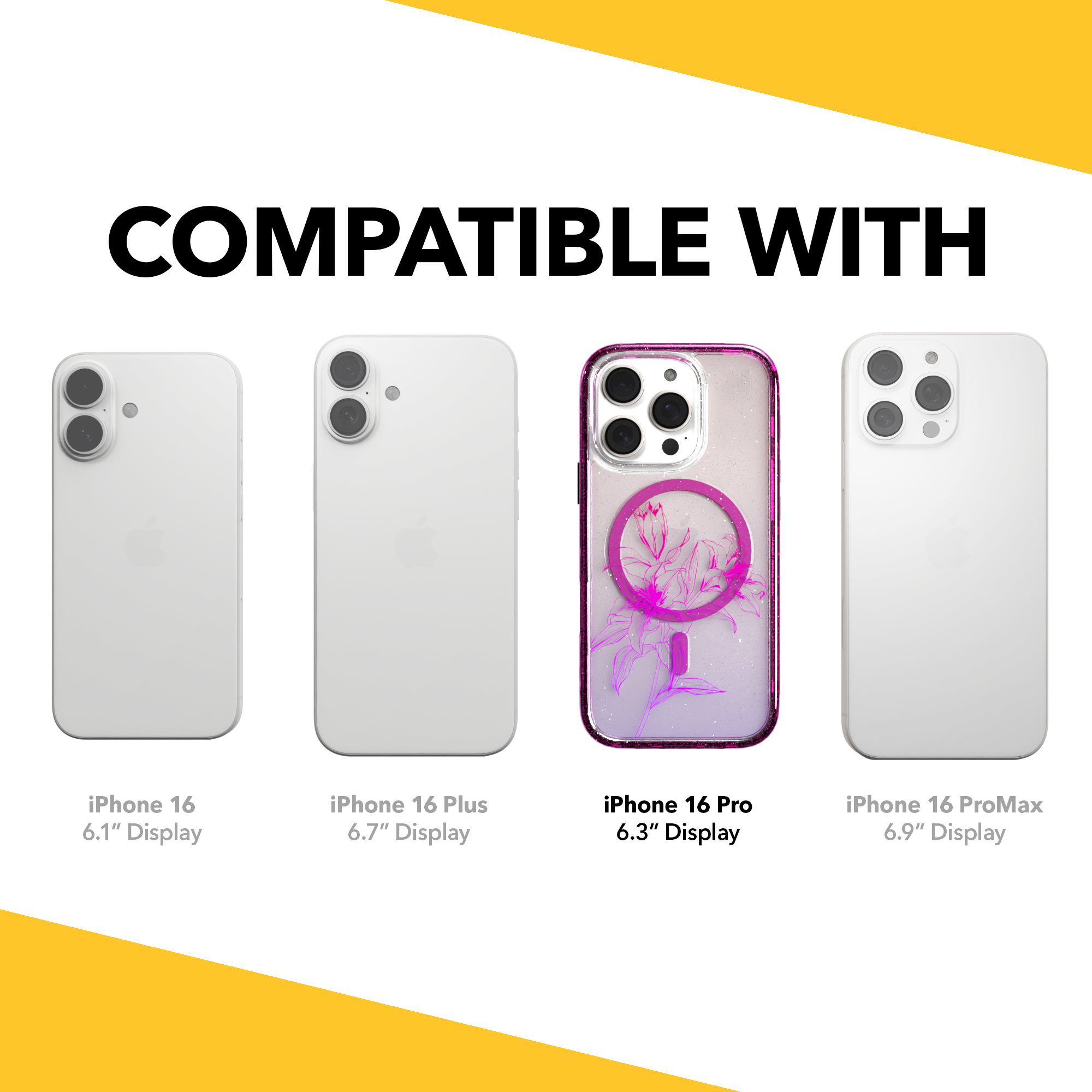 iPhone 16 Series | MagSafe | Ombre Bouquet Case Collection | Pink & Purple Prism Pink Prism / iPhone 16 Pro / Red