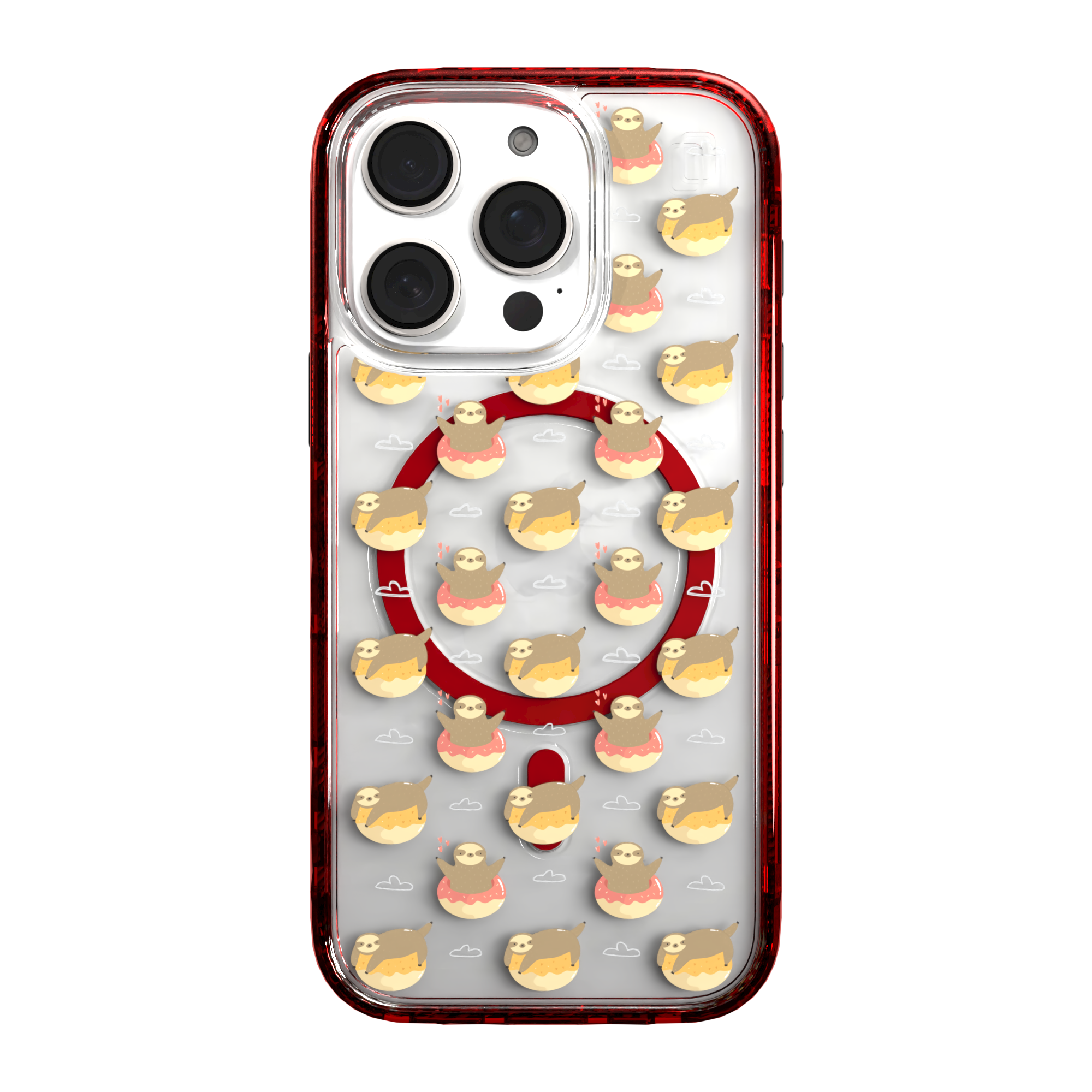 iPhone 16 Series | MagSafe | Sloth Case Collection | Dreamy Sloth Dreamy Sloth / iPhone 16 Pro / Red