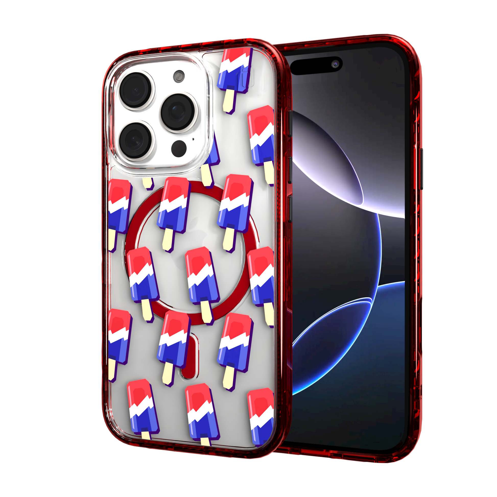 iPhone 16 Series | MagSafe | Summer Vibes Case Collection | Patriot Popsicle Patriot Popsicle / iPhone 16 Pro / Red