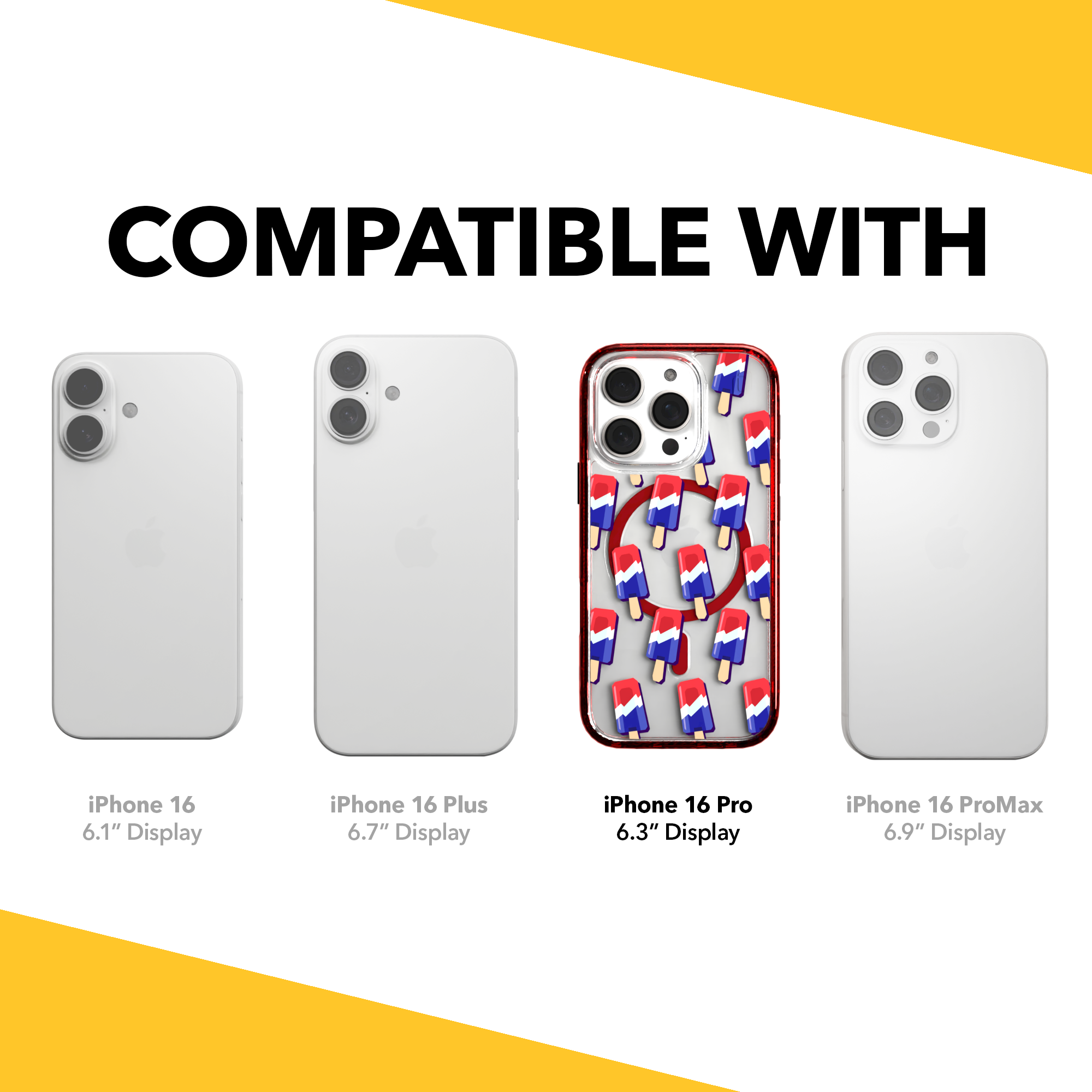 iPhone 16 Series | MagSafe | Summer Vibes Case Collection | Patriot Popsicle Patriot Popsicle / iPhone 16 Pro / Red