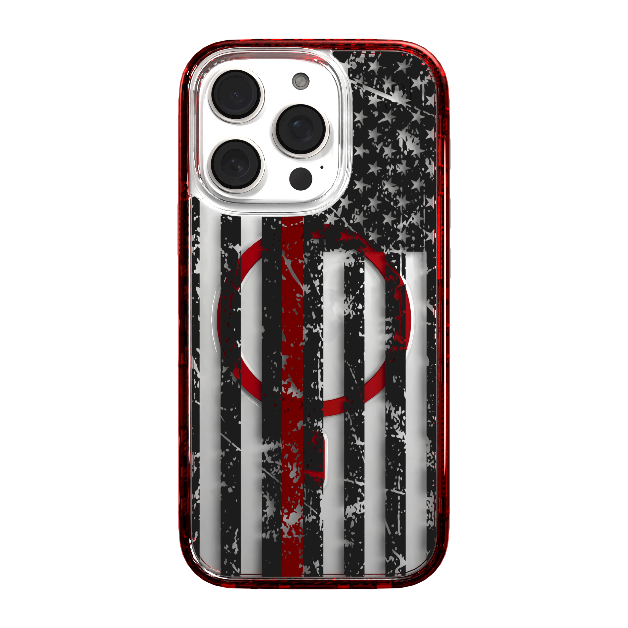 iPhone 16 Series | MagSafe | Red, White & Blue Case Collection | Thin Red Line Red Line / iPhone 16 Pro / Red