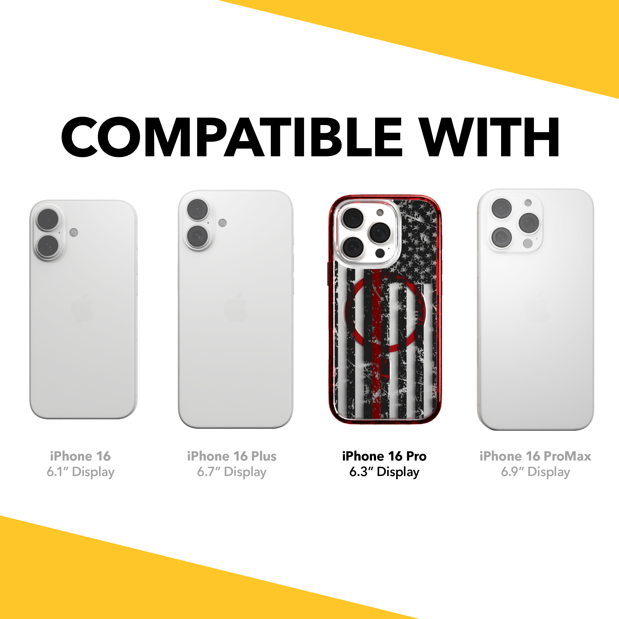 iPhone 16 Series | MagSafe | Red, White & Blue Case Collection | Thin Red Line Red Line / iPhone 16 Pro / Red