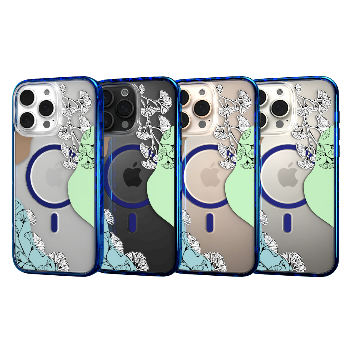 iPhone 16 Series | MagSafe | Botanical Fusion Abstract Case | Green Spring Fields Spring / iPhone 16 Pro Max / Blue
