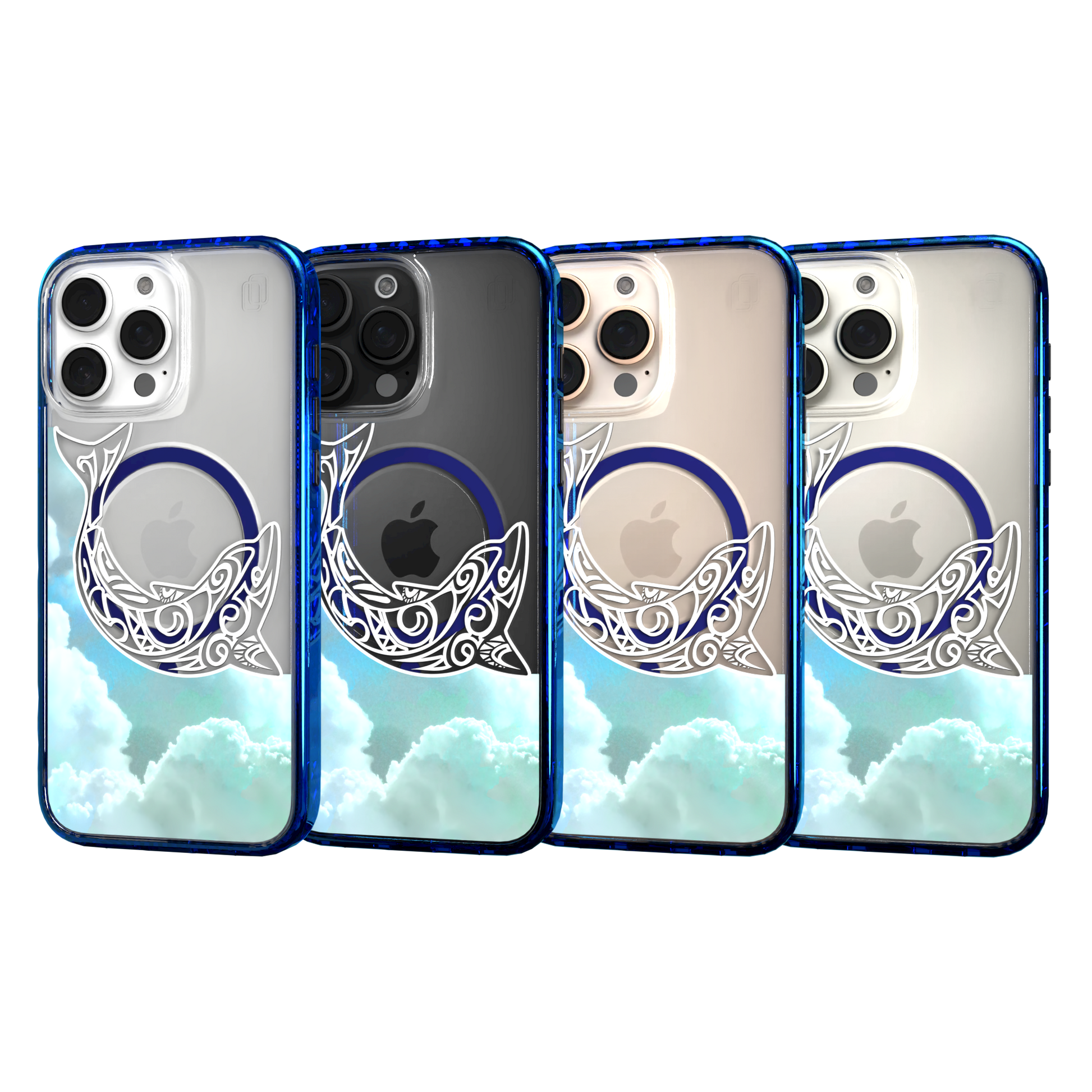 iPhone 16 Series | MagSafe | Coastal Case Collection | White & Teal Dolphine Dolphin / iPhone 16 Pro Max / Blue