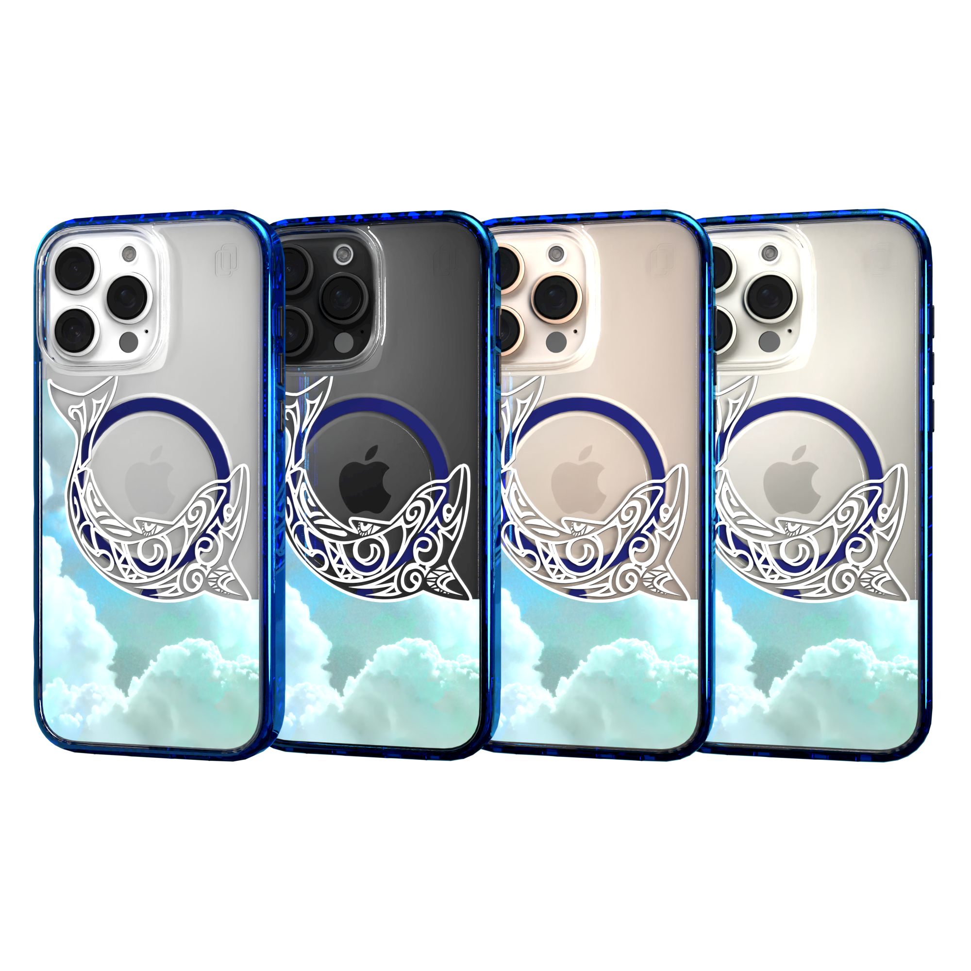 iPhone 16 Series | MagSafe | Coastal Case Collection | White & Teal Dolphine Dolphin / iPhone 16 Pro Max / Blue