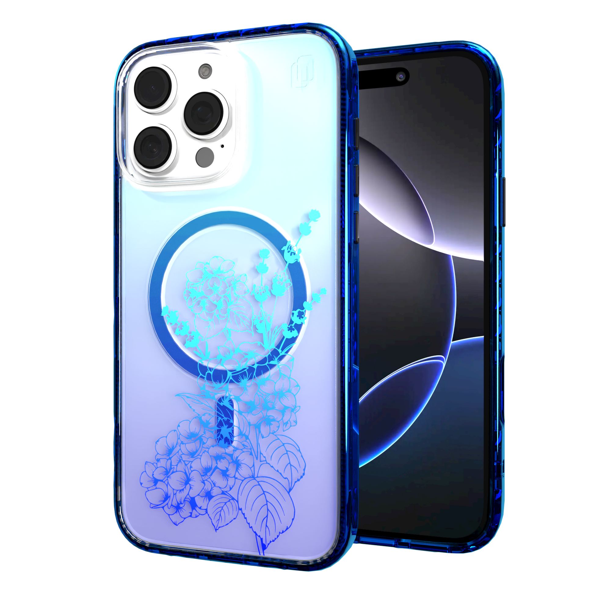 iPhone 16 Series | MagSafe | Ombre Bouquet Case Collection | Indigo Infusion Indigo Infusion / iPhone 16 Pro Max / Blue