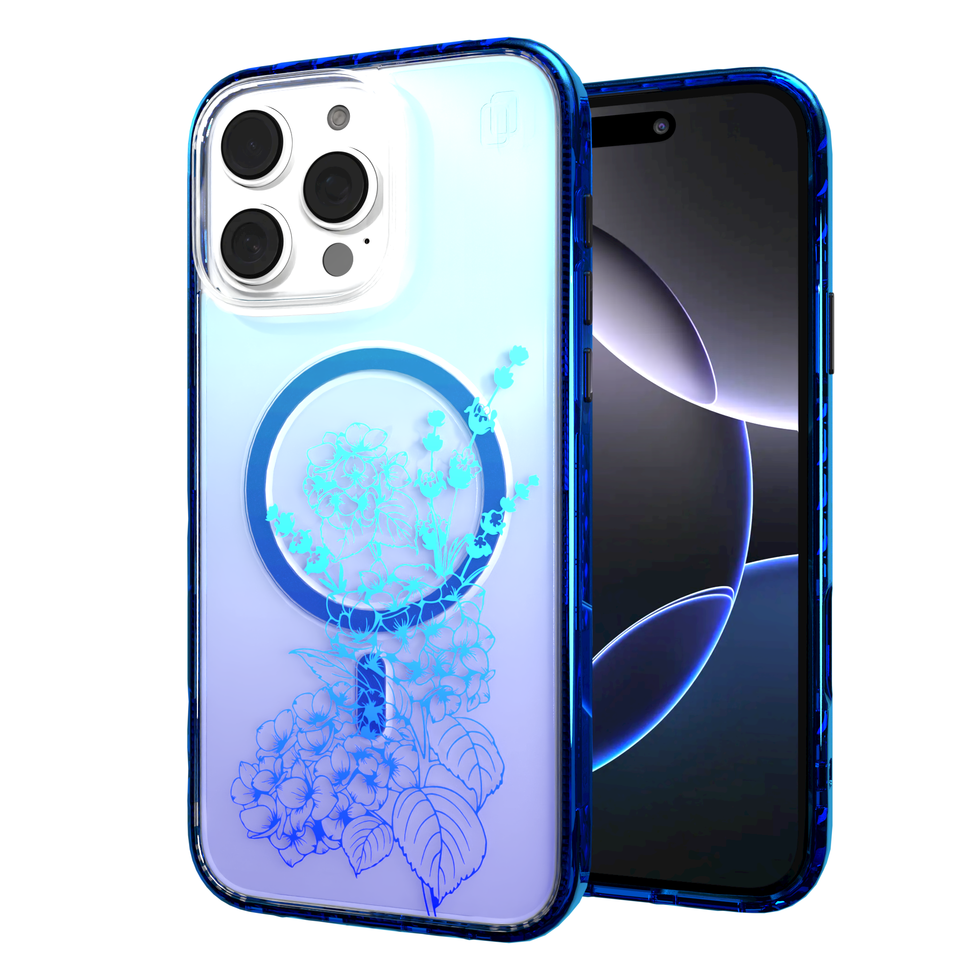 iPhone 16 Series | MagSafe | Ombre Bouquet Case Collection | Indigo Infusion Indigo Infusion / iPhone 16 Pro Max / Blue