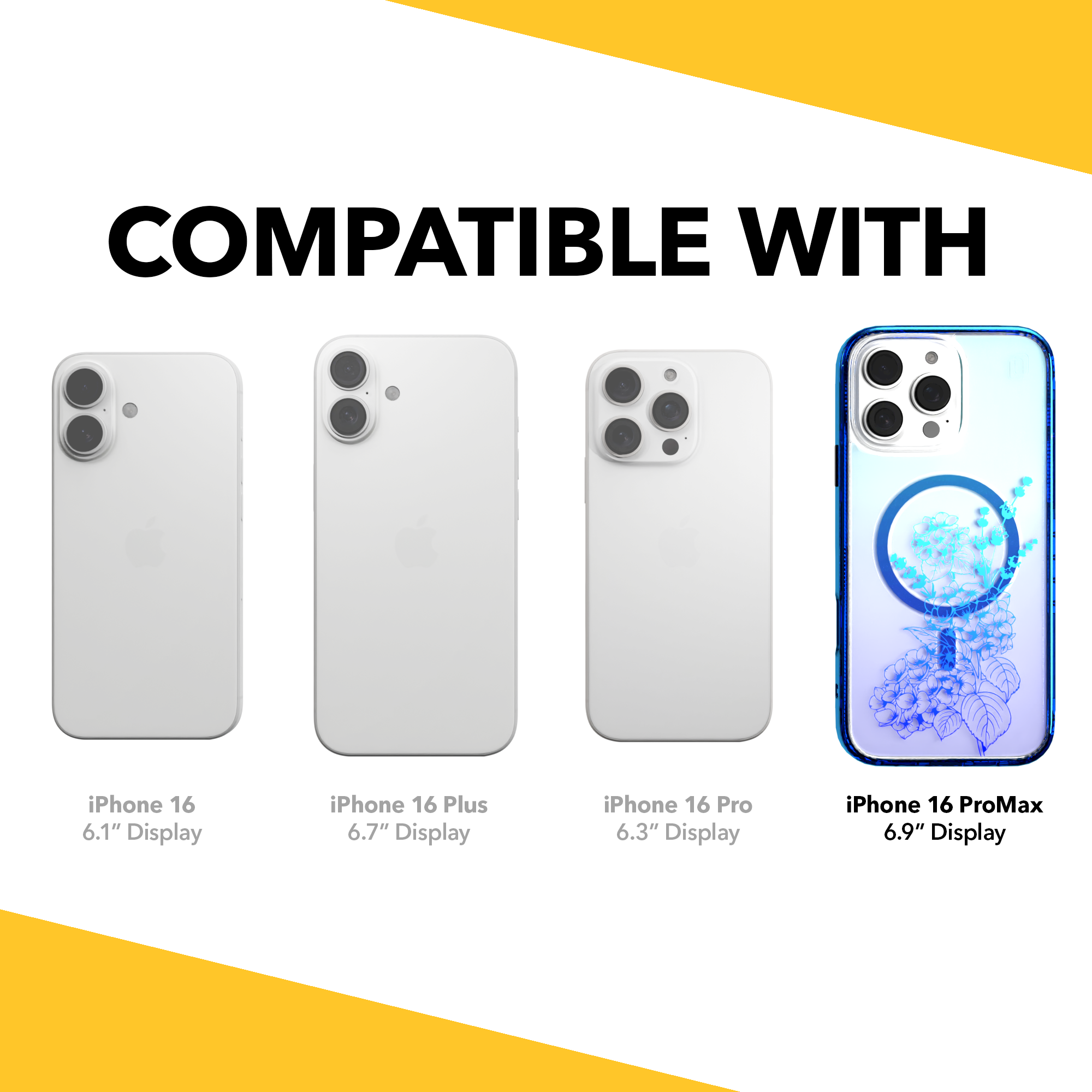 iPhone 16 Series | MagSafe | Ombre Bouquet Case Collection | Indigo Infusion Indigo Infusion / iPhone 16 Pro Max / Blue