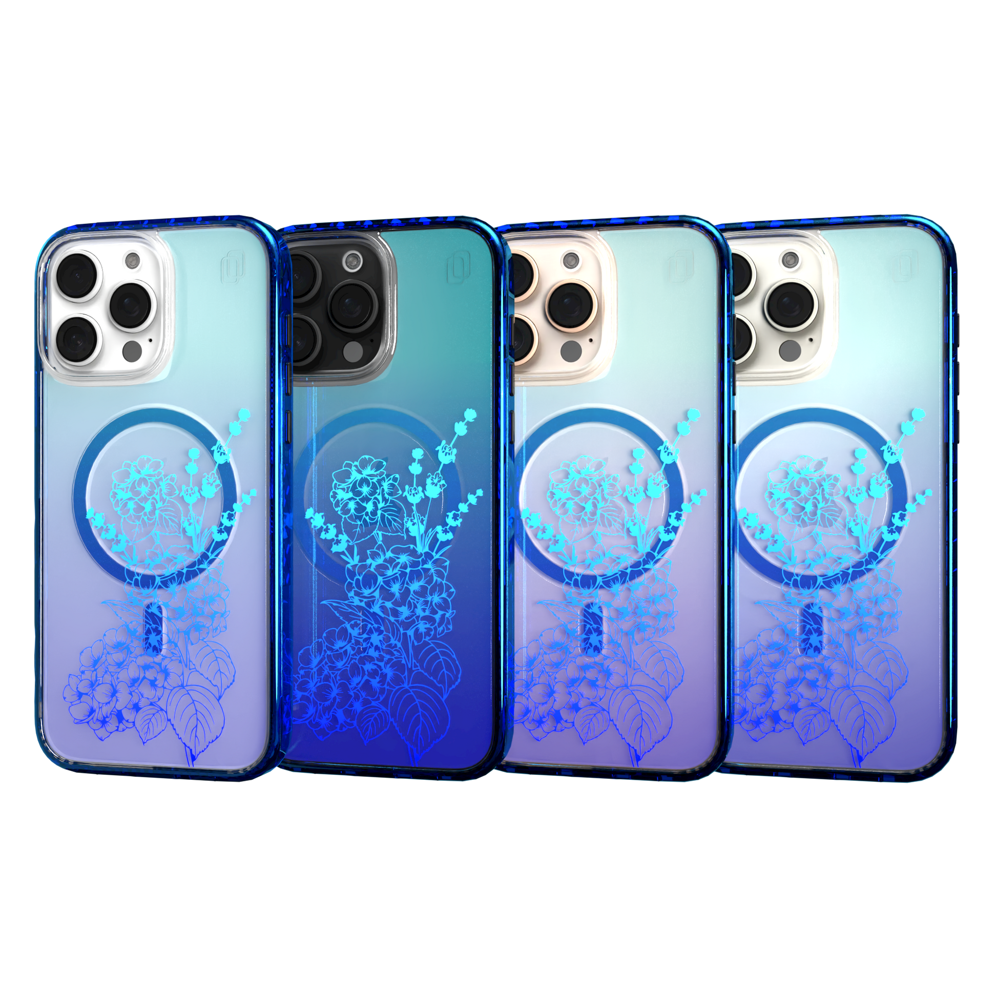 iPhone 16 Series | MagSafe | Ombre Bouquet Case Collection | Indigo Infusion Indigo Infusion / iPhone 16 Pro Max / Blue