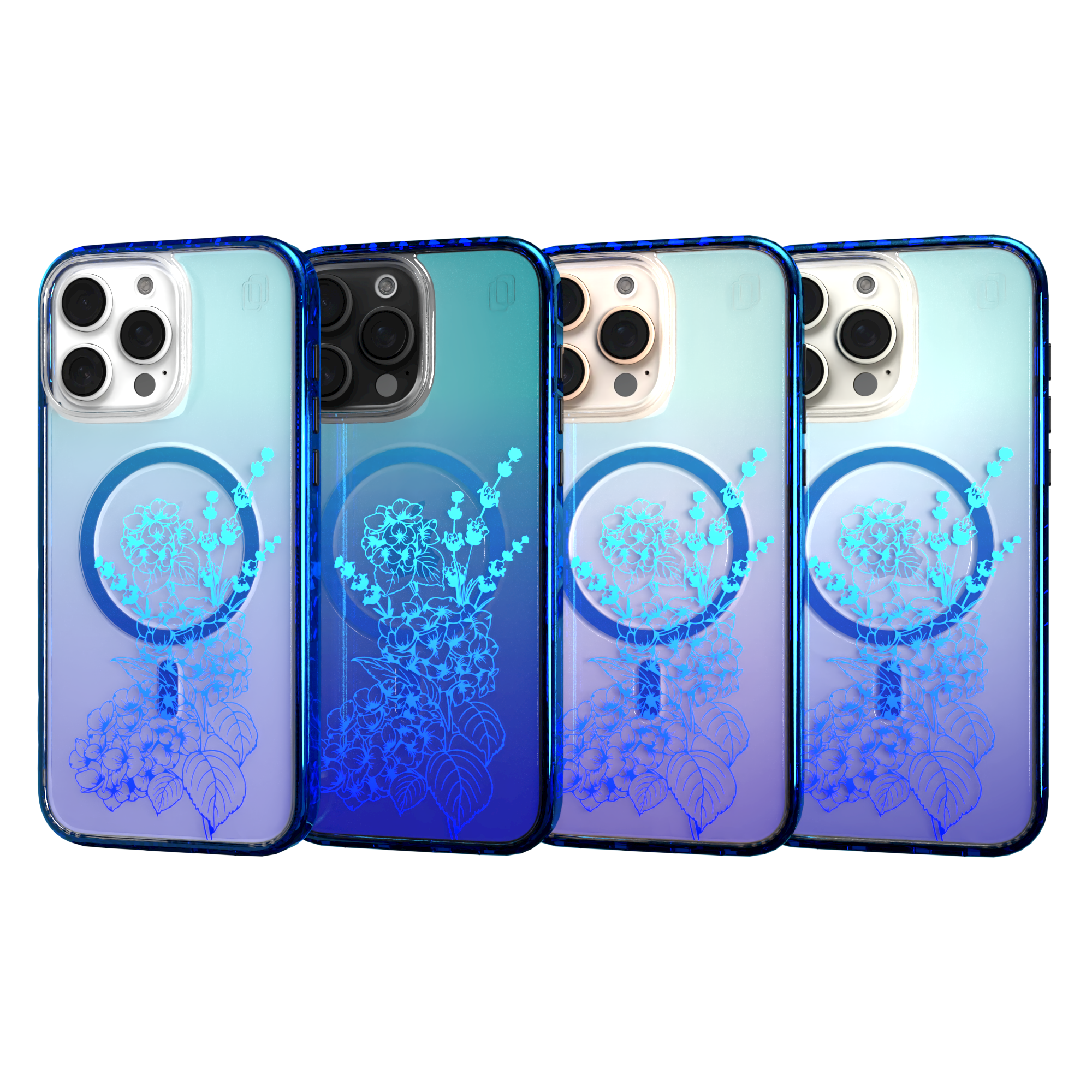 iPhone 16 Series | MagSafe | Ombre Bouquet Case Collection | Indigo Infusion Indigo Infusion / iPhone 16 Pro Max / Blue