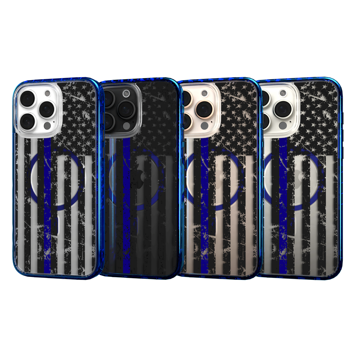 iPhone 16 Series | MagSafe | Red, White & Blue Case Collection | Thin Blue Line Blue Line / iPhone 16 Pro Max / Blue