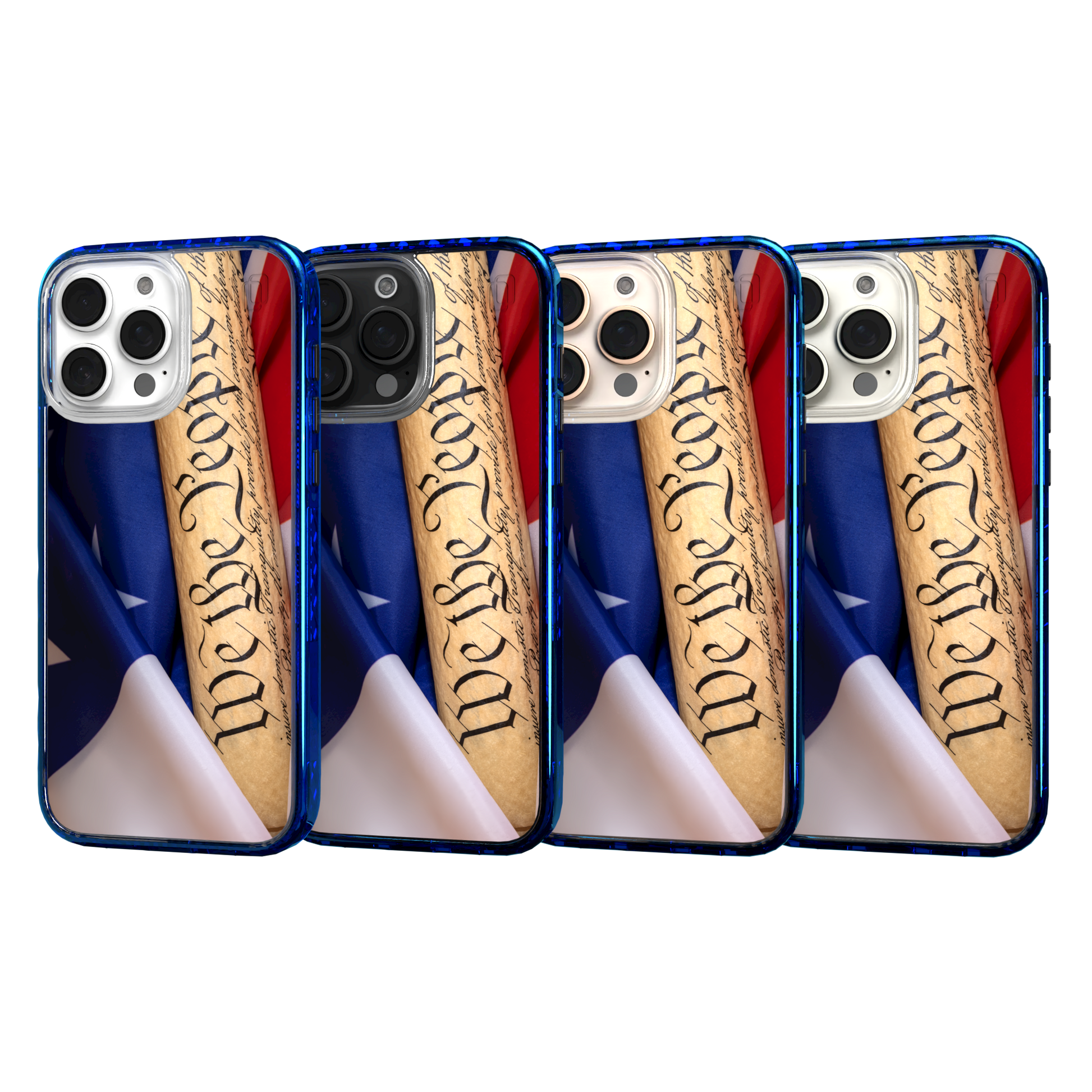 iPhone 16 Series | MagSafe | Red, White & Blue Case Collection | We The People American Flag United We Stand / iPhone 16 Pro Max / Blue